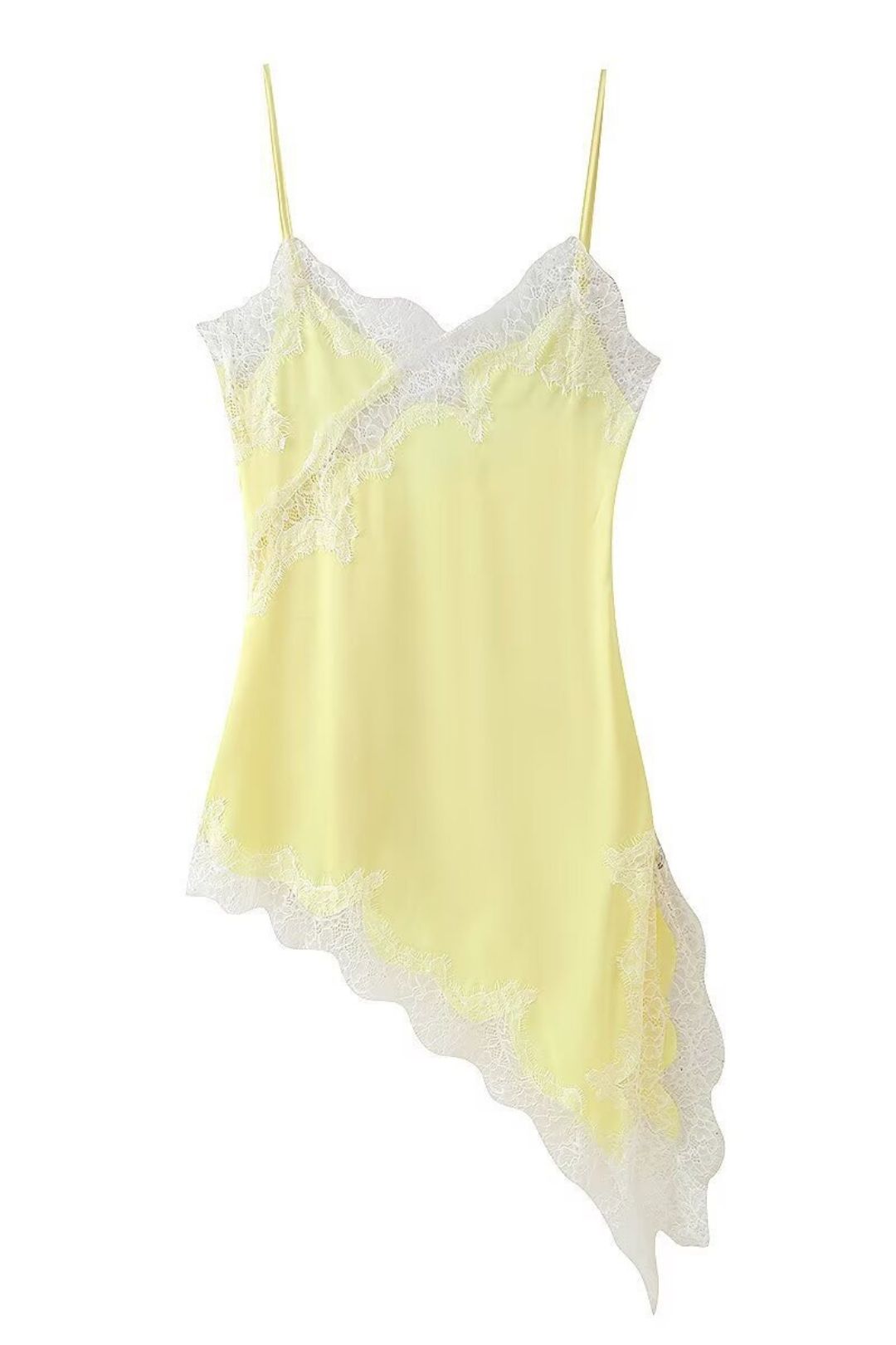 Sexy Lace Asymmetrical Suspender Dress