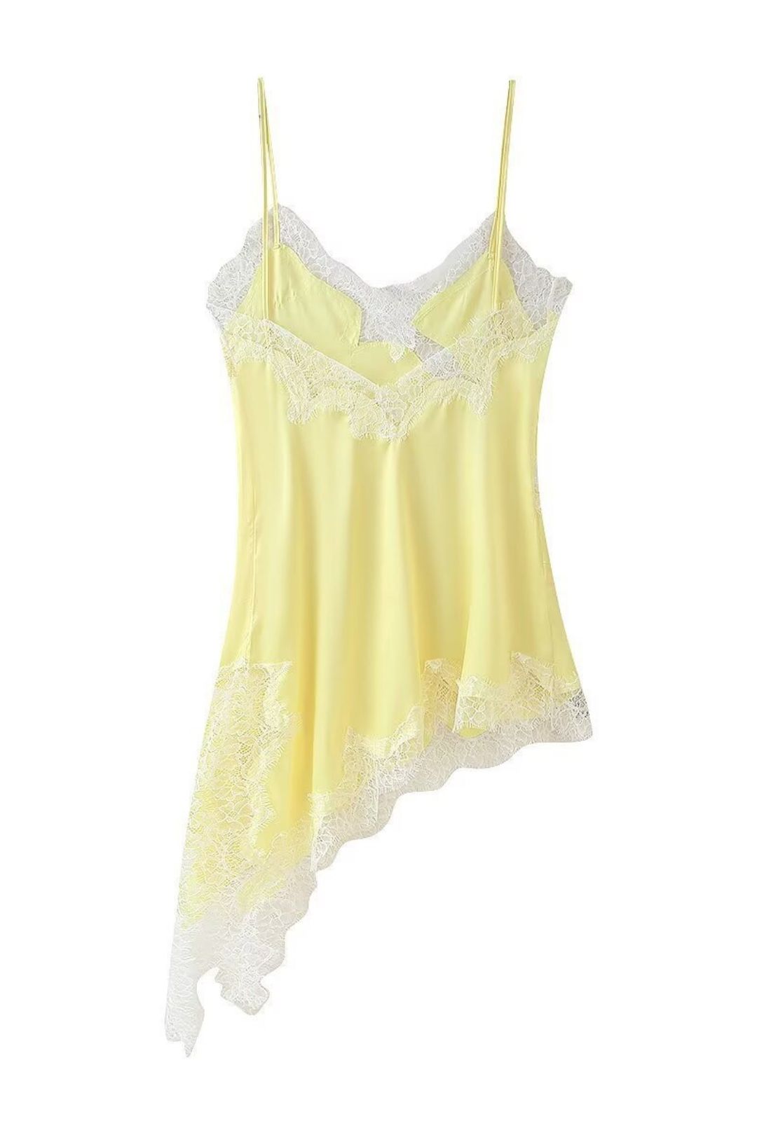 Sexy Lace Asymmetrical Suspender Dress