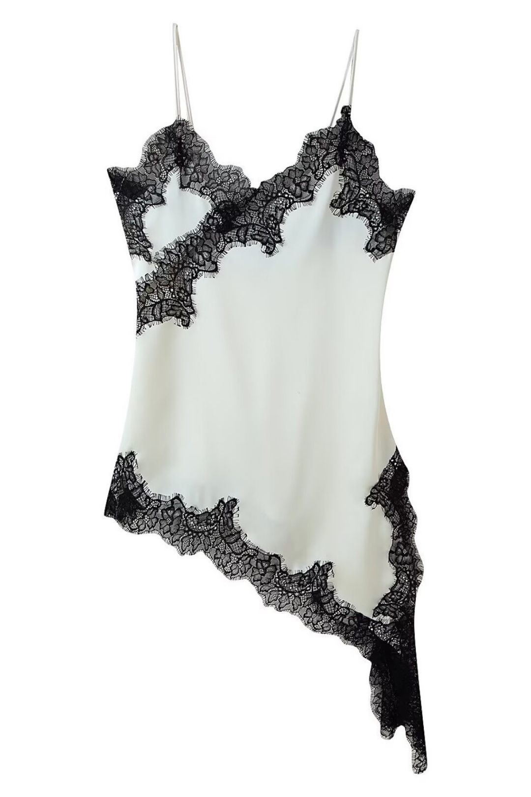 Sexy Lace Asymmetrical Suspender Dress