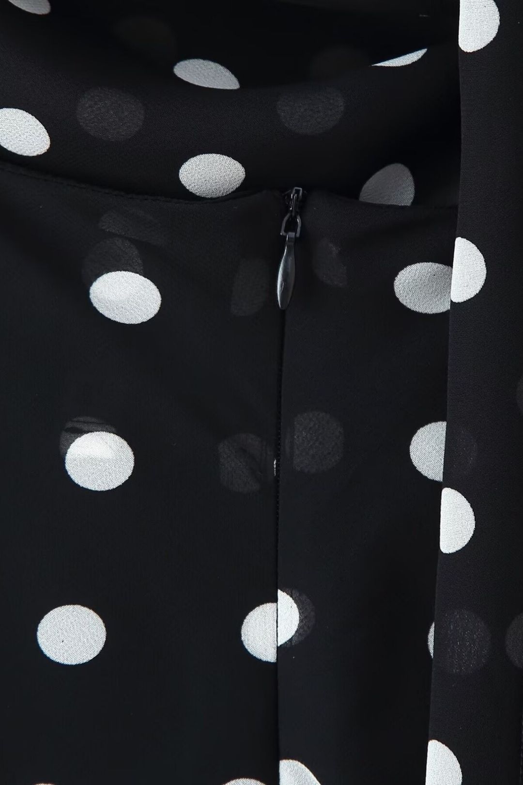 Hottest Polka Dot Scarf-trimmed Dress With Ruffles