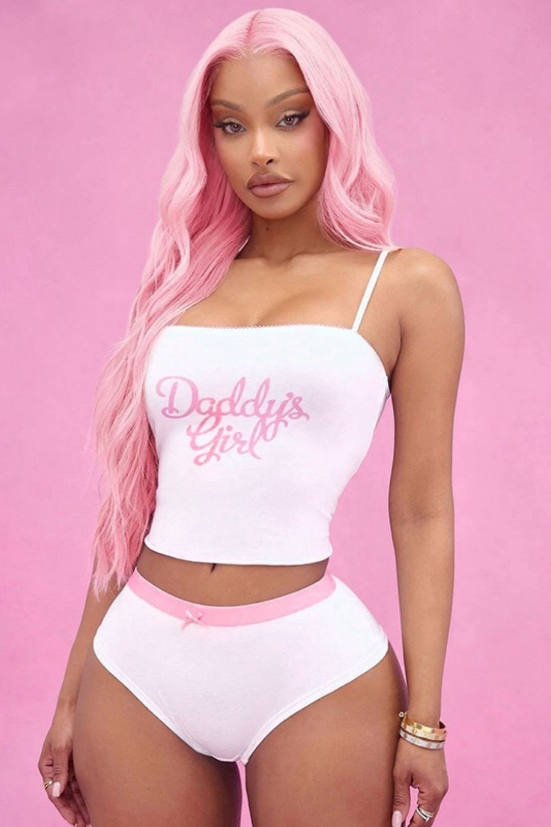 Print Fashion Casual Top Slim Fit Camisole Set