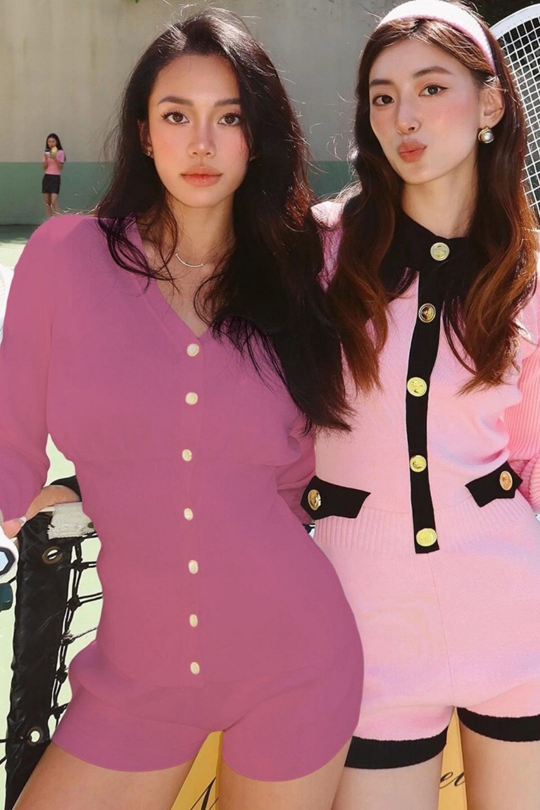 Sexy V-neck Long-sleeved Top And High-waisted Hip-lifting Shorts Casual Suit