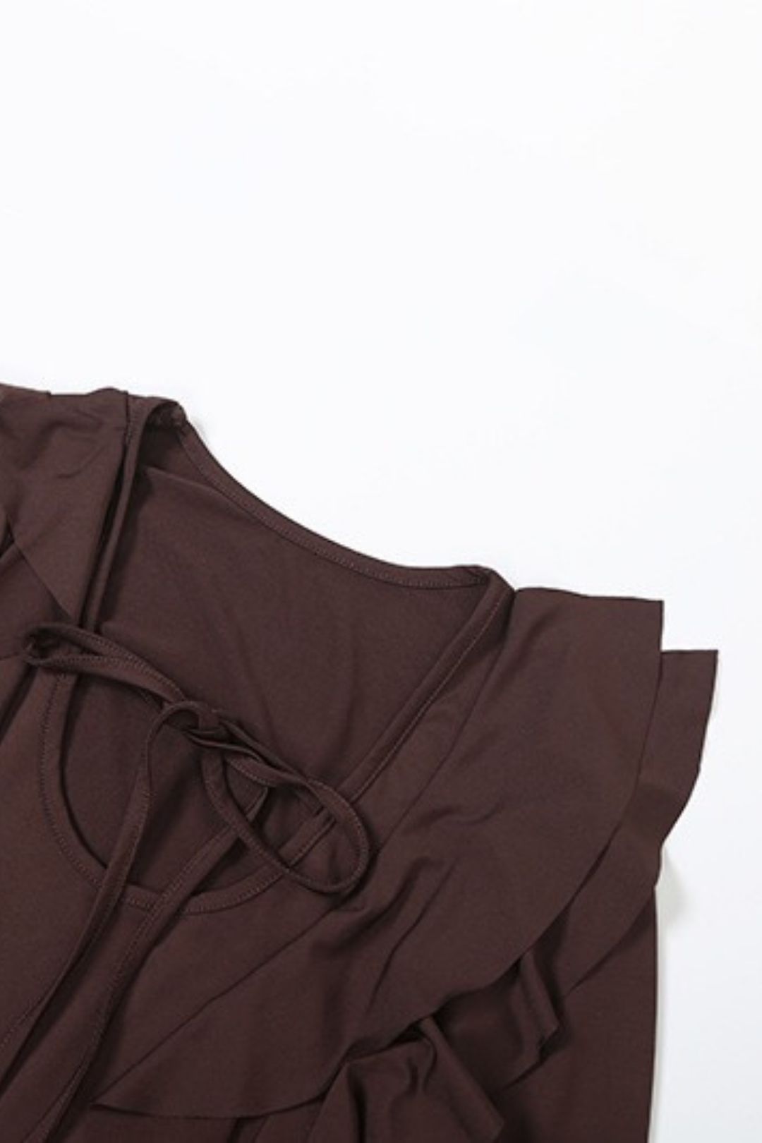 Elegant Slim-fit Hip-hugging Ruffle Long Sleeve Dress