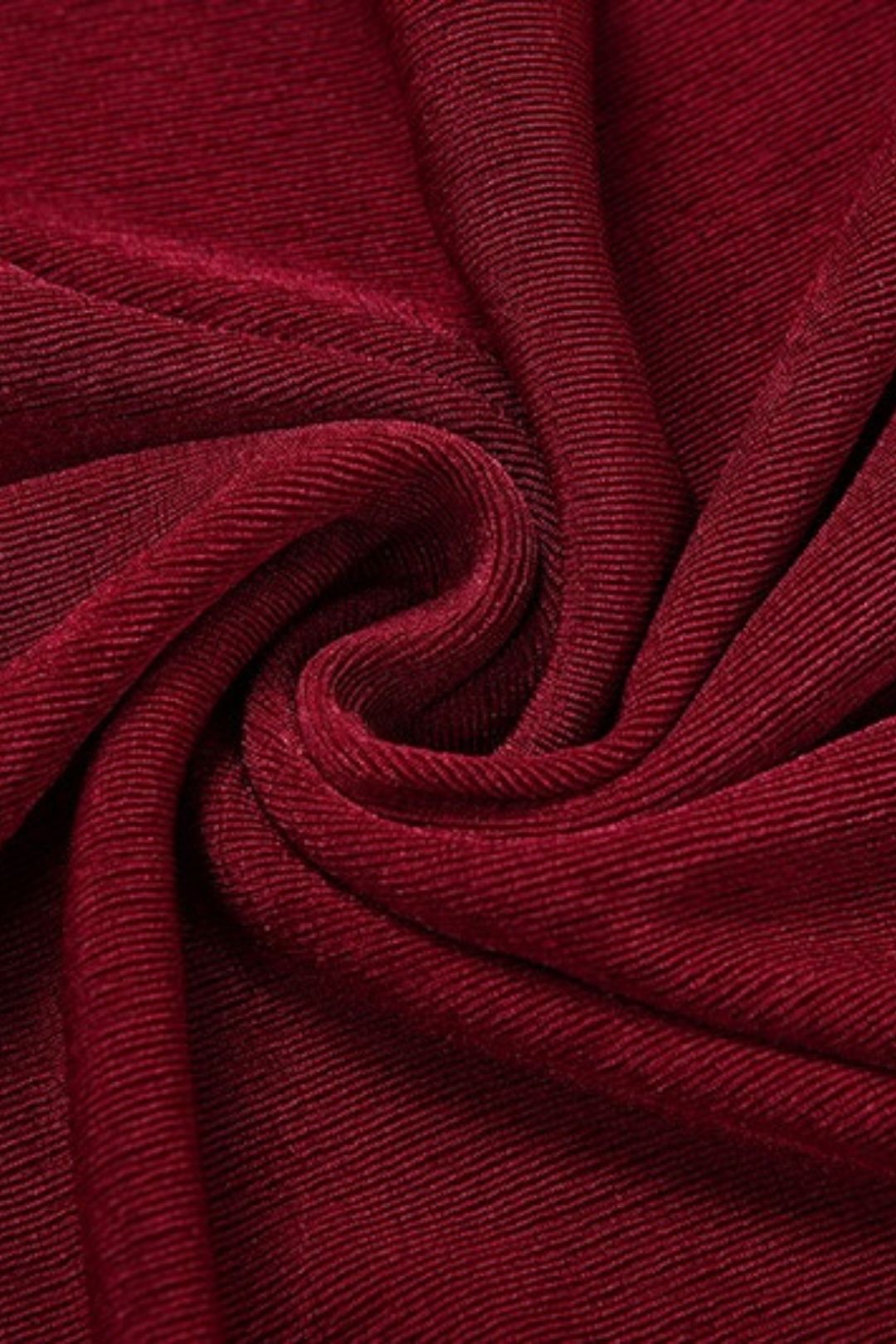 Elegant And Graceful Waist-cinching Pleated Design Draped Neck Solid Color Dress