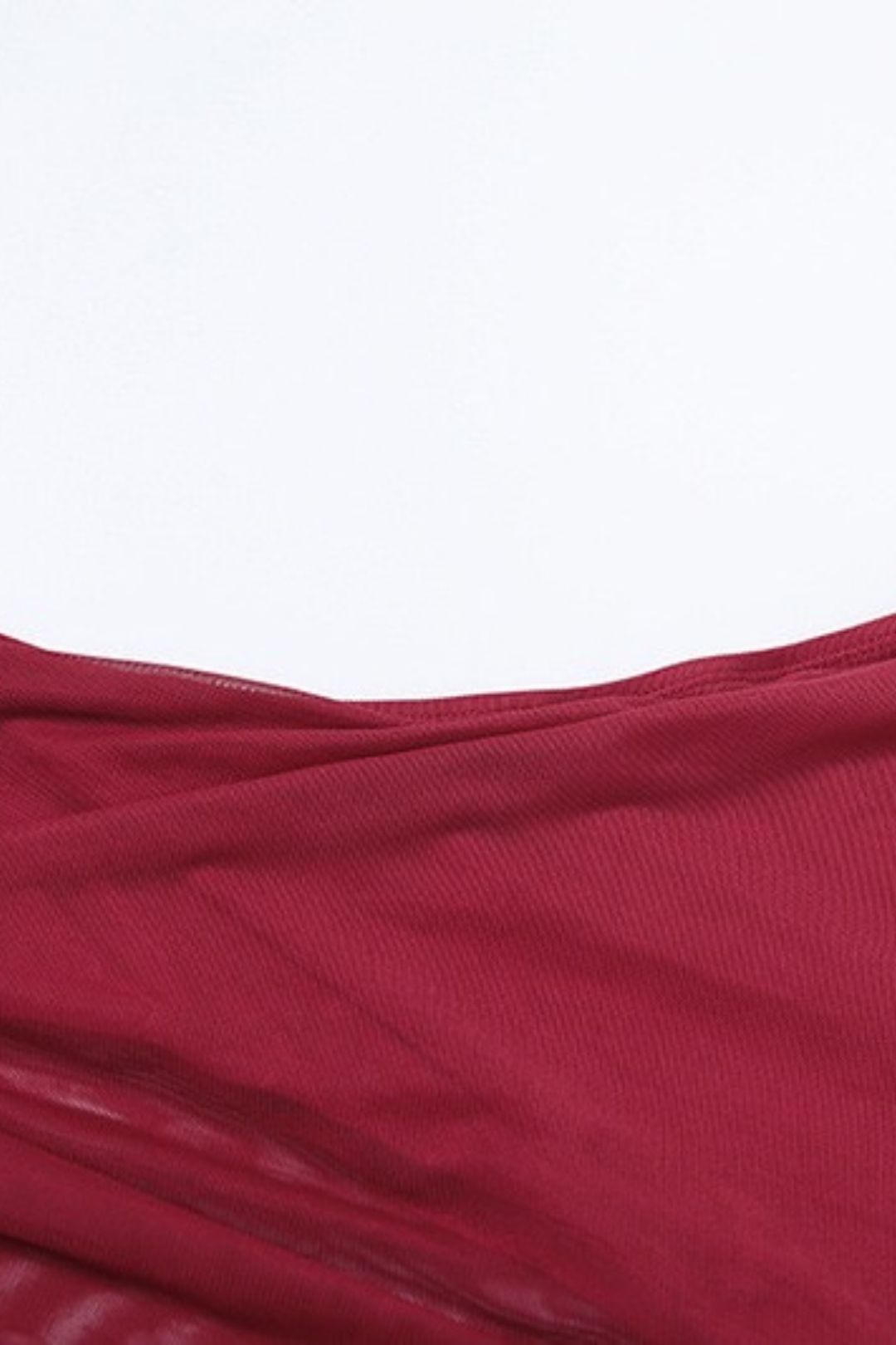 Sexy Asymmetrical Neck Crop Top And Bodycon Long Skirt Two-Piece Set