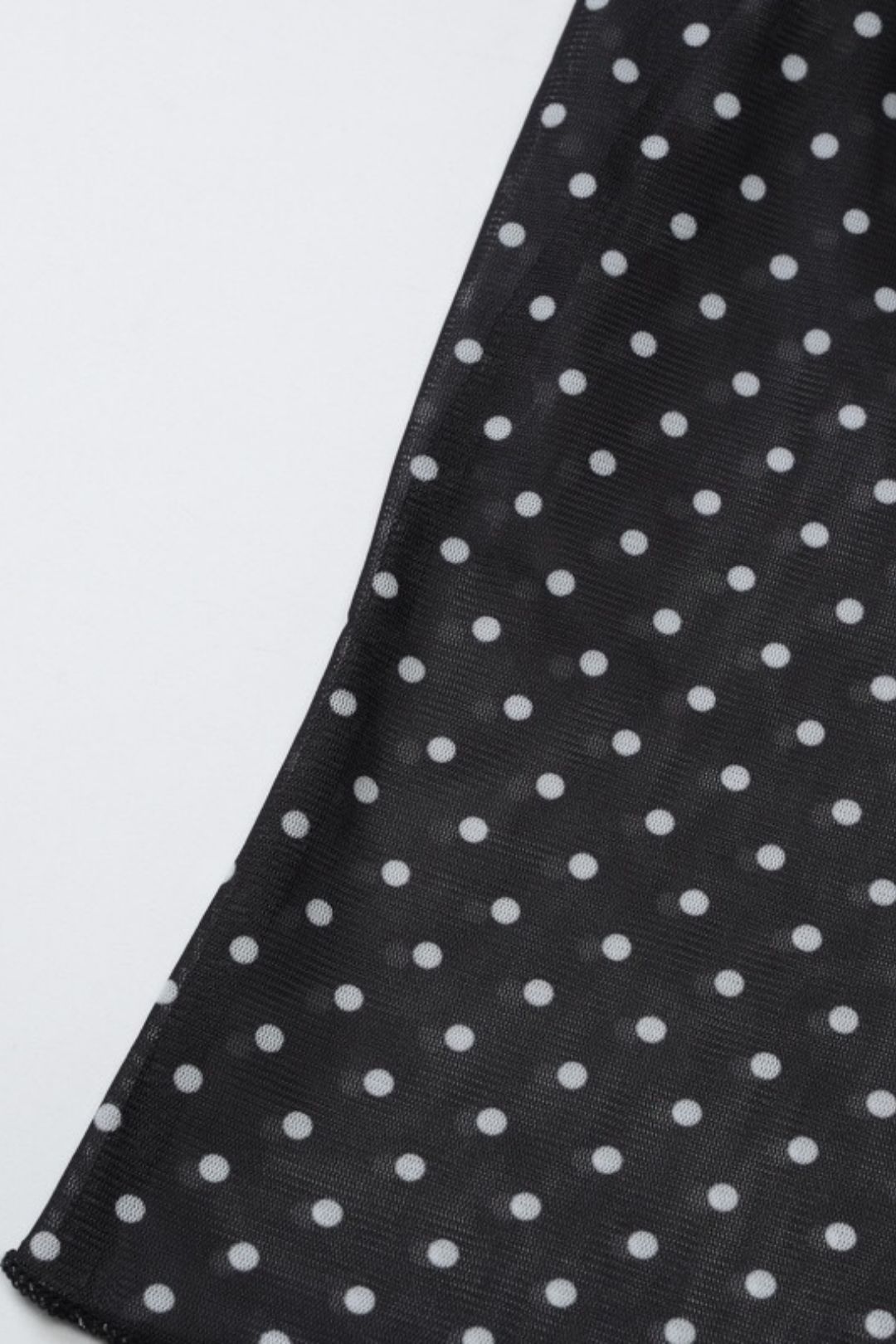 Elegant Retro Polka Dot Sleeveless Top And Long Skirt Set