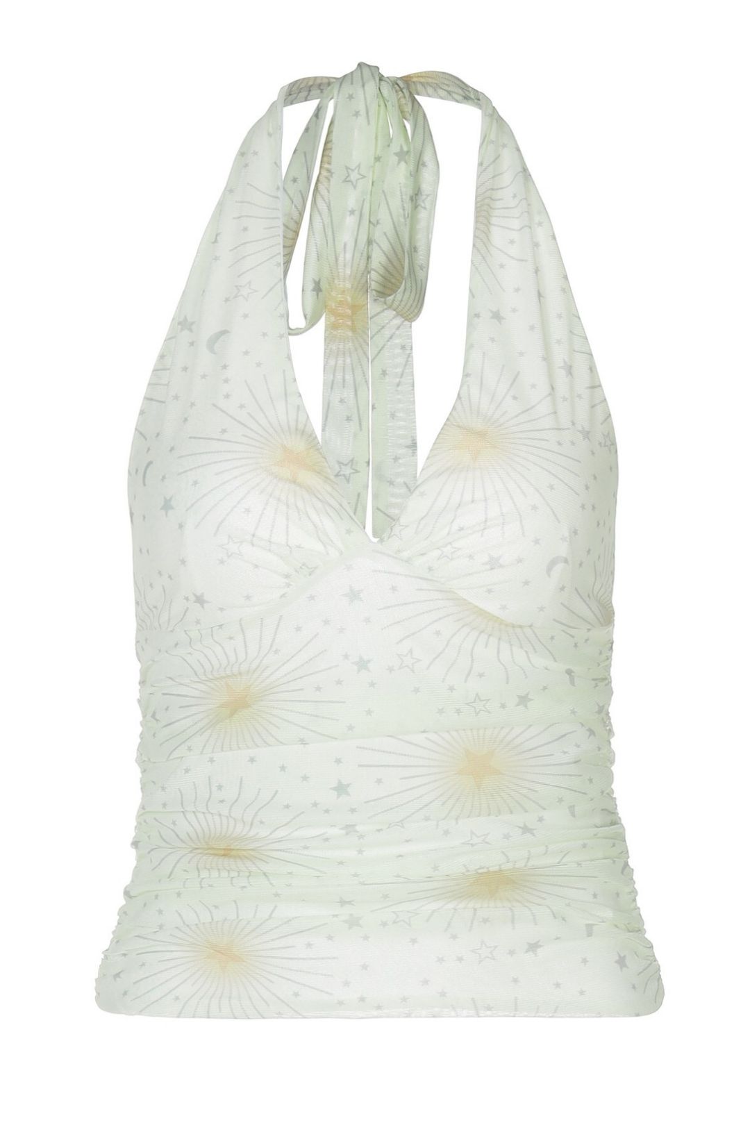 Sexy, Slim Fit, Halter Neck, Pleated Top