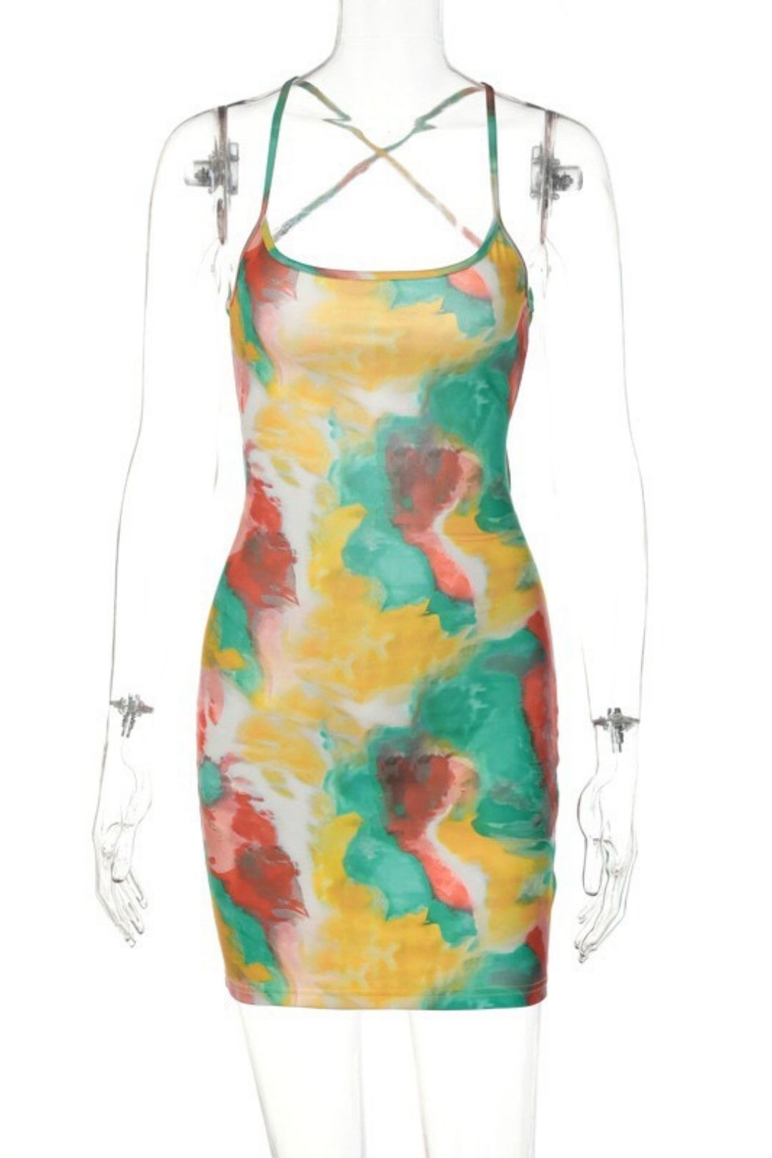 Sexy Backless Tie-waist Short Dress