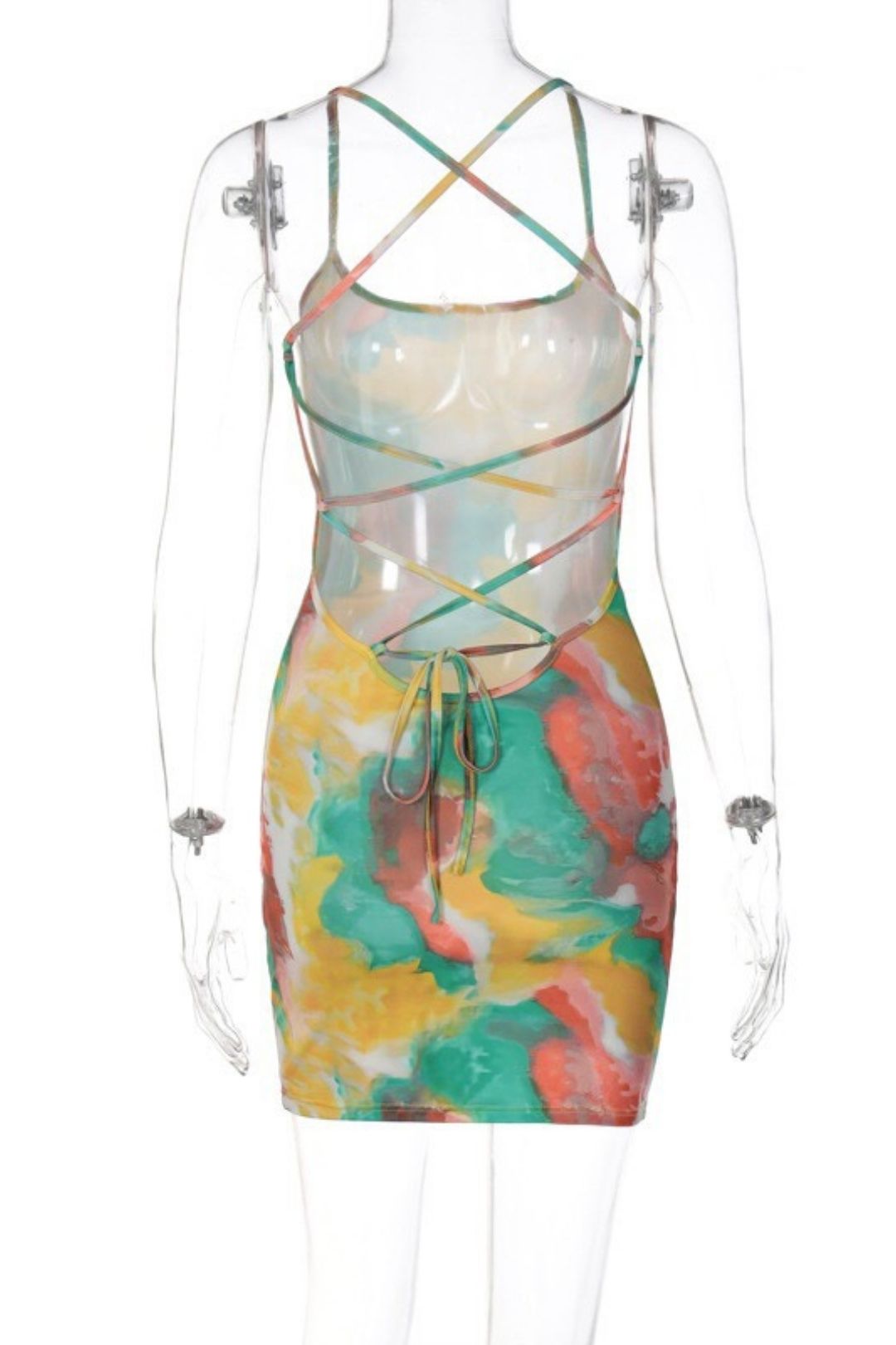 Sexy Backless Tie-waist Short Dress