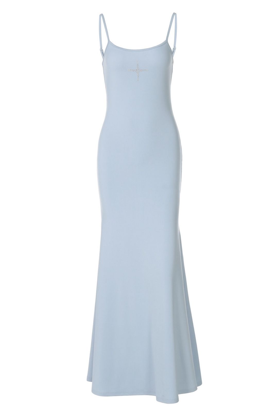 High-Waisted Slim-Fit Backless Spaghetti Strap Dress