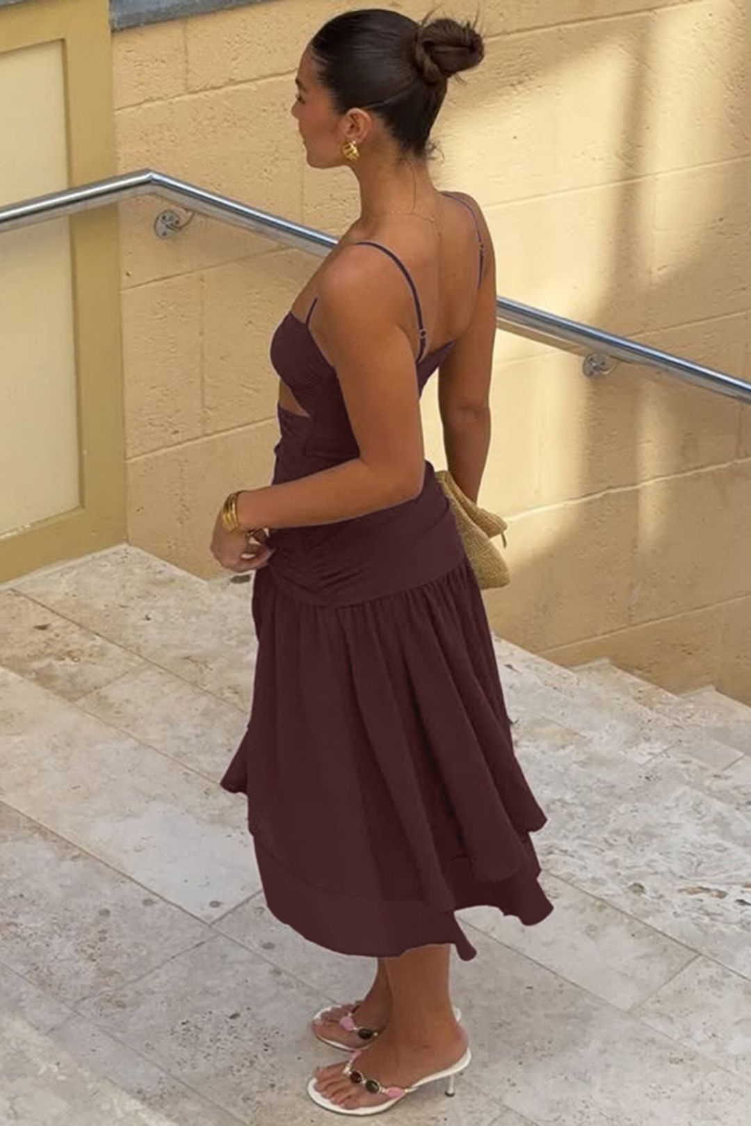 Sexy Hollow-out Slit Beach Vacation Slim Fit Dress