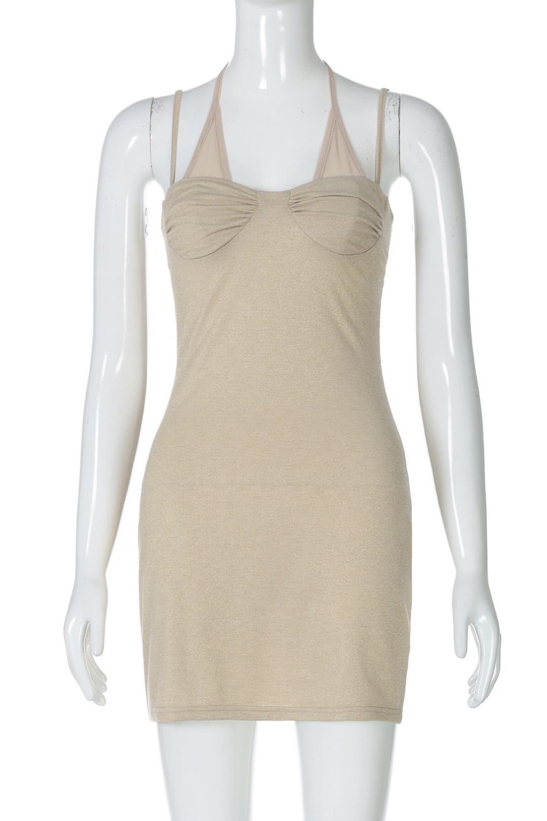 New Halter Neck Backless Slim Fit Printed Bodycon Dress