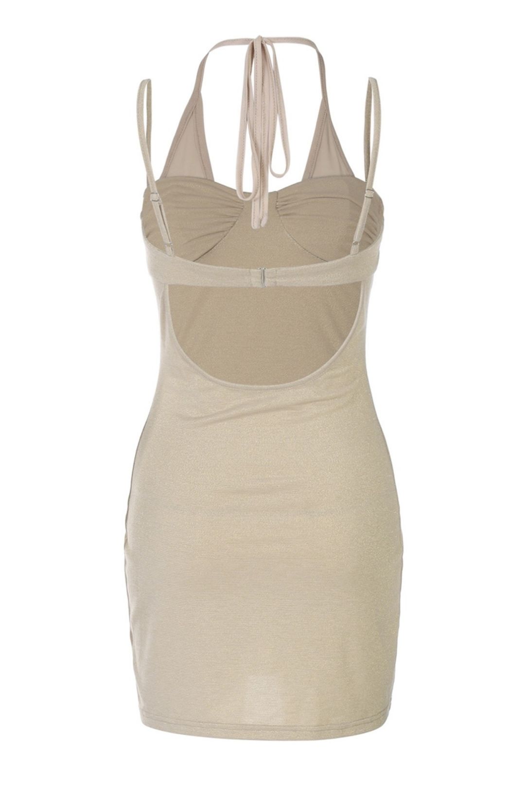 New Halter Neck Backless Slim Fit Printed Bodycon Dress