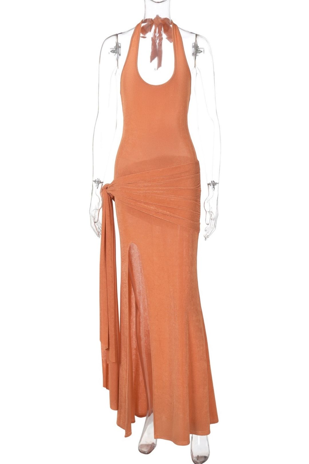 Slim Fit Halter Neck Vest, Casual And Versatile Backless Short Top