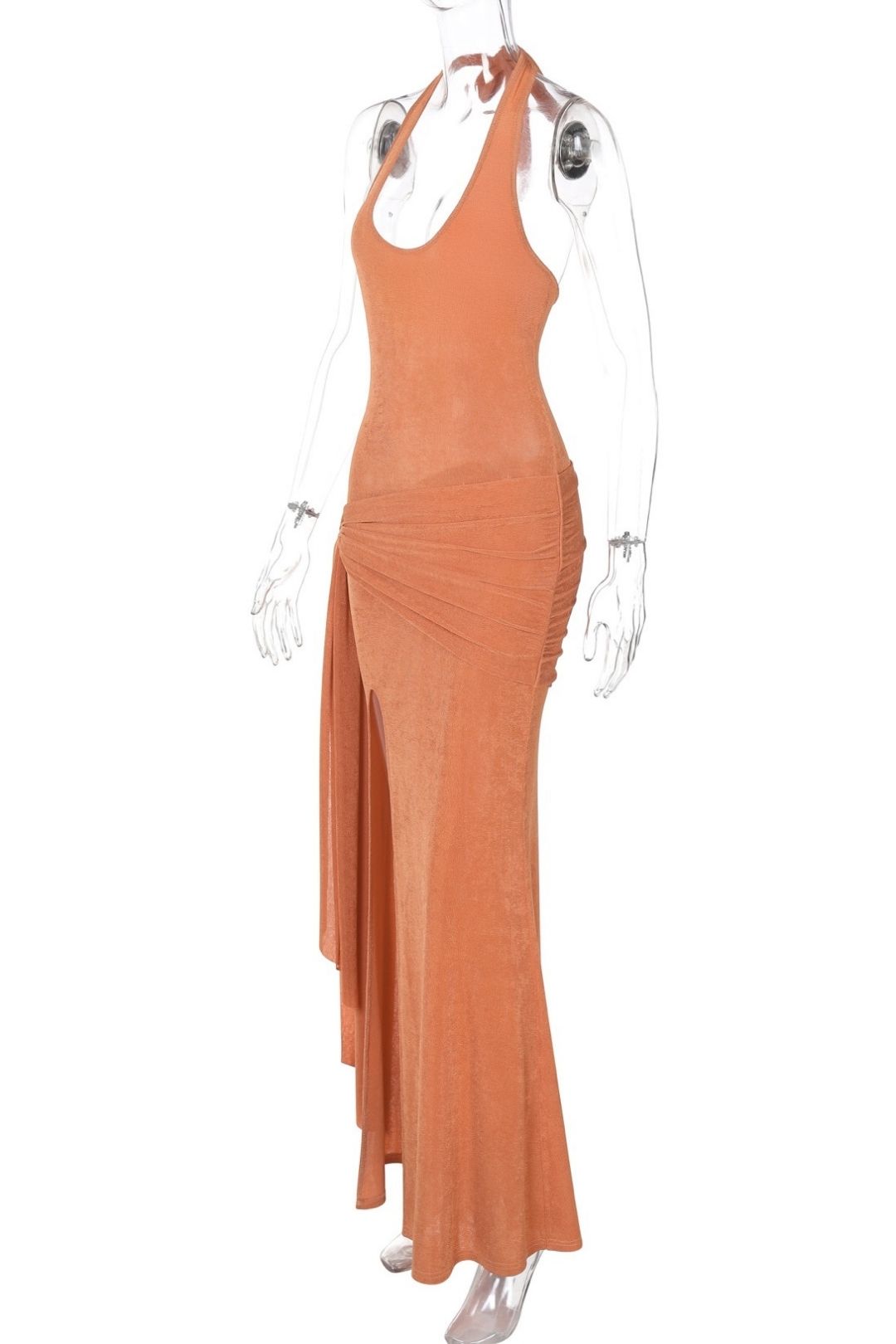 Slim Fit Halter Neck Vest, Casual And Versatile Backless Short Top