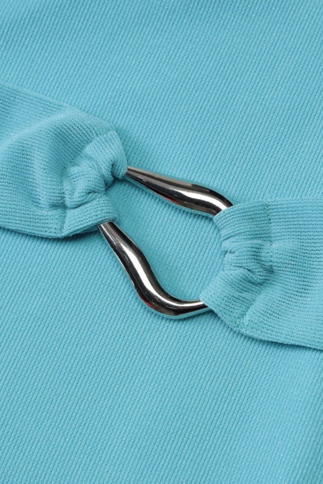 Halterneck Slit Bright Silk Hip-covering Dress