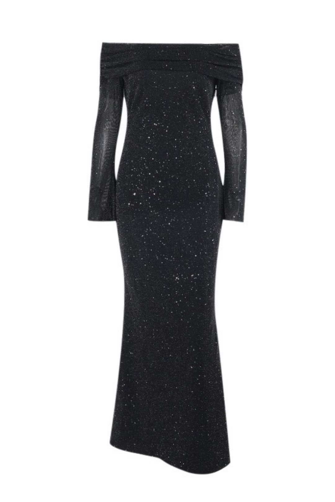 Elegant Slim Fit Sequin Off-Shoulder Dress