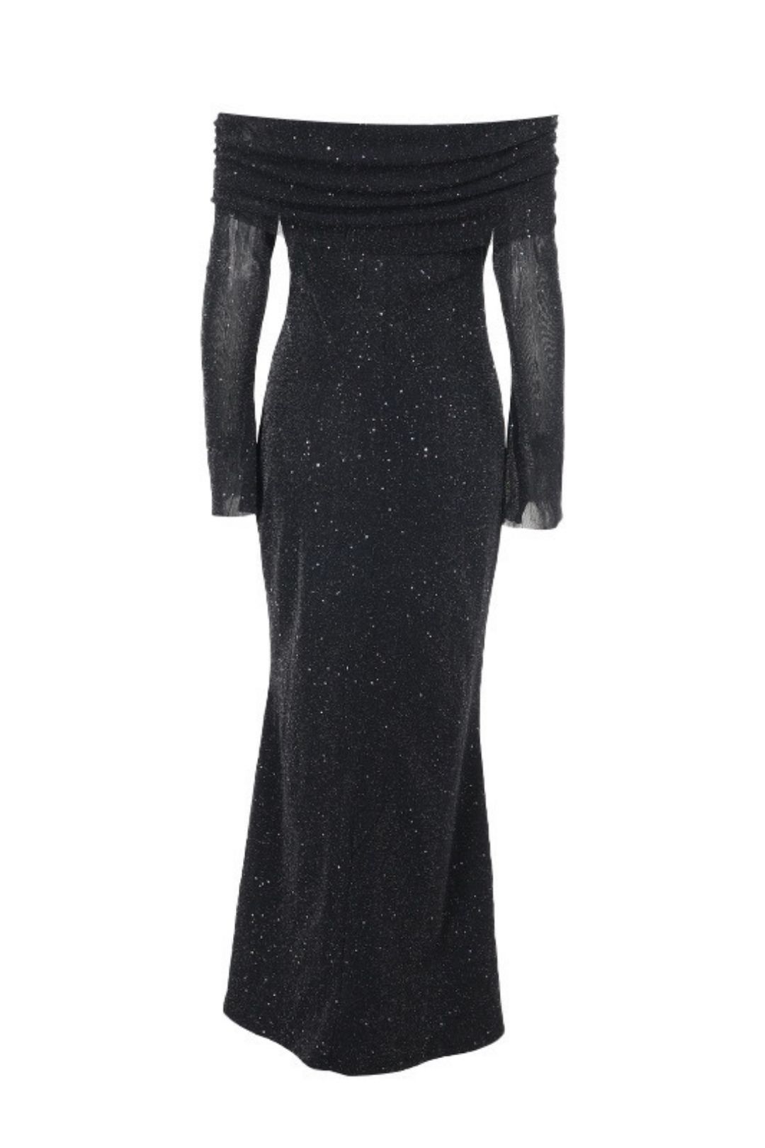 Elegant Slim Fit Sequin Off-Shoulder Dress