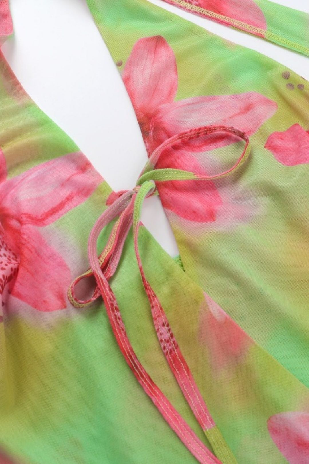 Printed Backless Vacation Dress