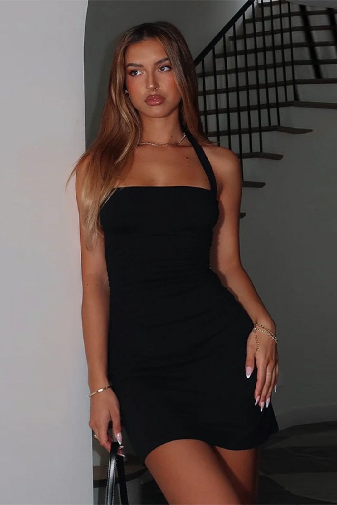 Gathered Slim Fit Bodycon Skirt