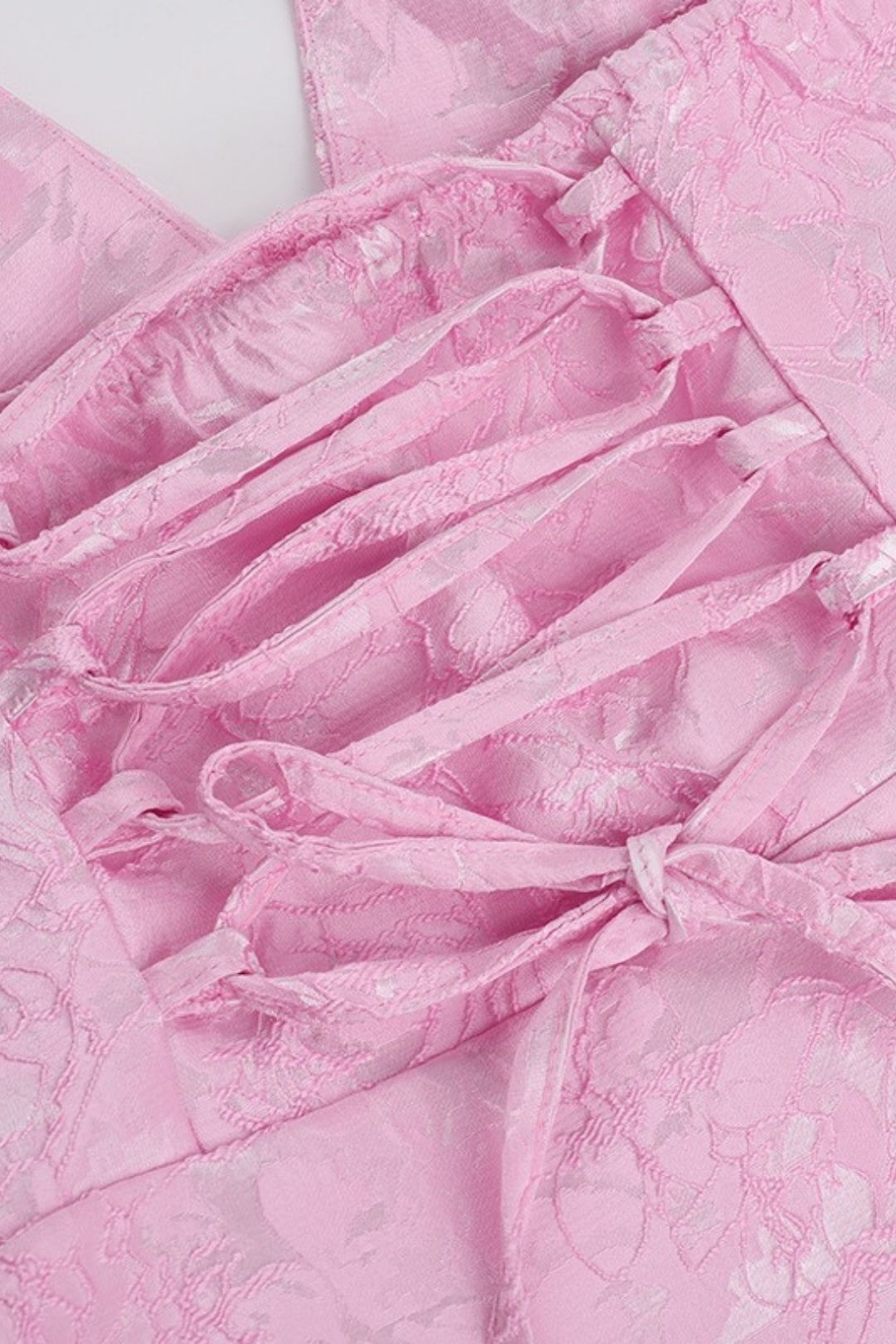 Sexy Sleeveless Halter Neck Jacquard V-neck Jacquard Bow Elegant Dress