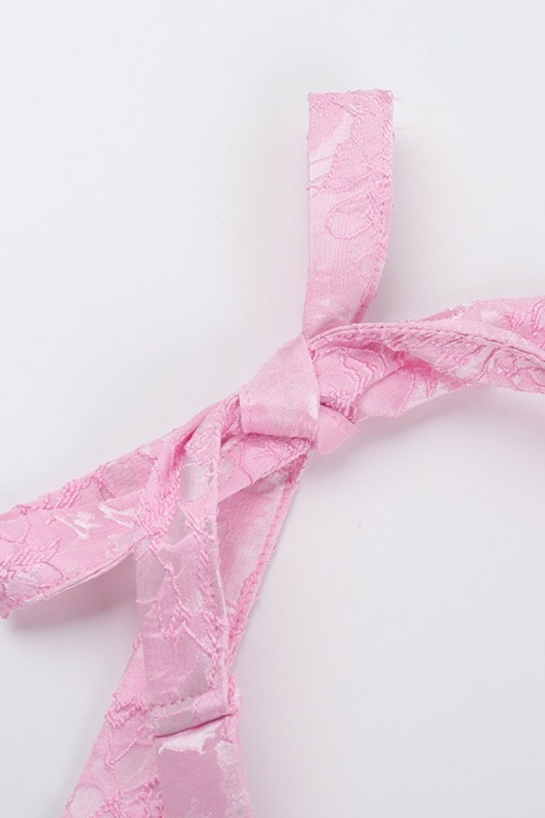 Sexy Sleeveless Halter Neck Jacquard V-neck Jacquard Bow Elegant Dress