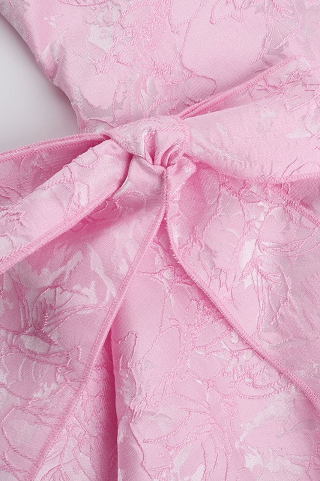 Sexy Sleeveless Halter Neck Jacquard V-neck Jacquard Bow Elegant Dress