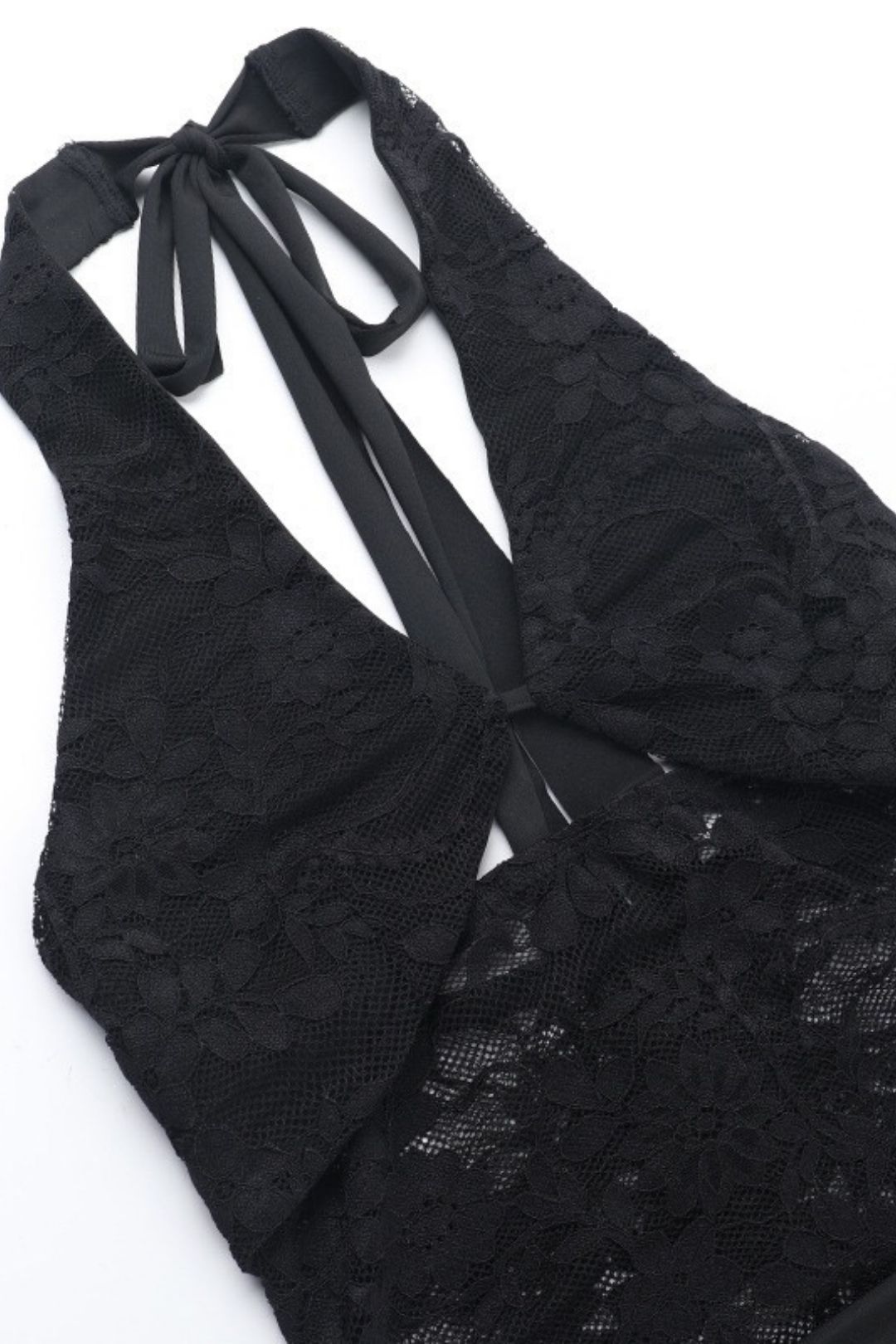 Sexy Short Skirt Neck Lace Hollow-Out Patchwork Bodycon Dress