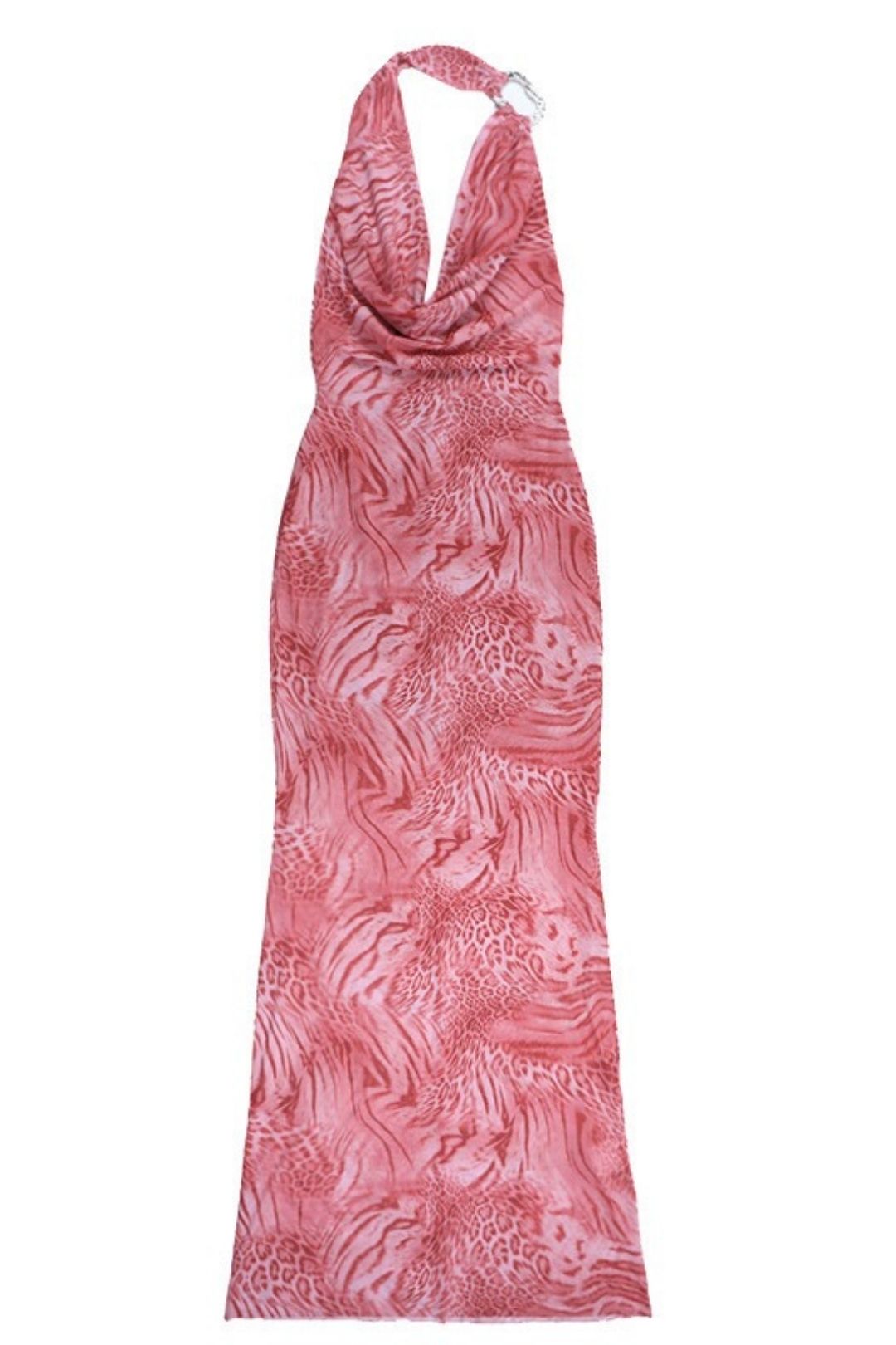 Sexy Print Leopard V-neck Dress