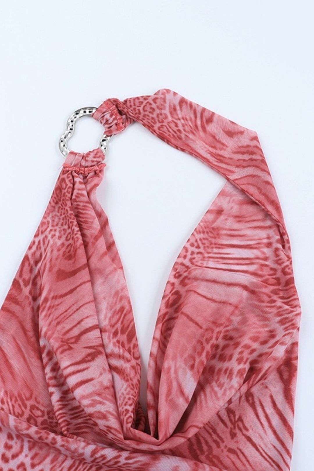 Sexy Print Leopard V-neck Dress