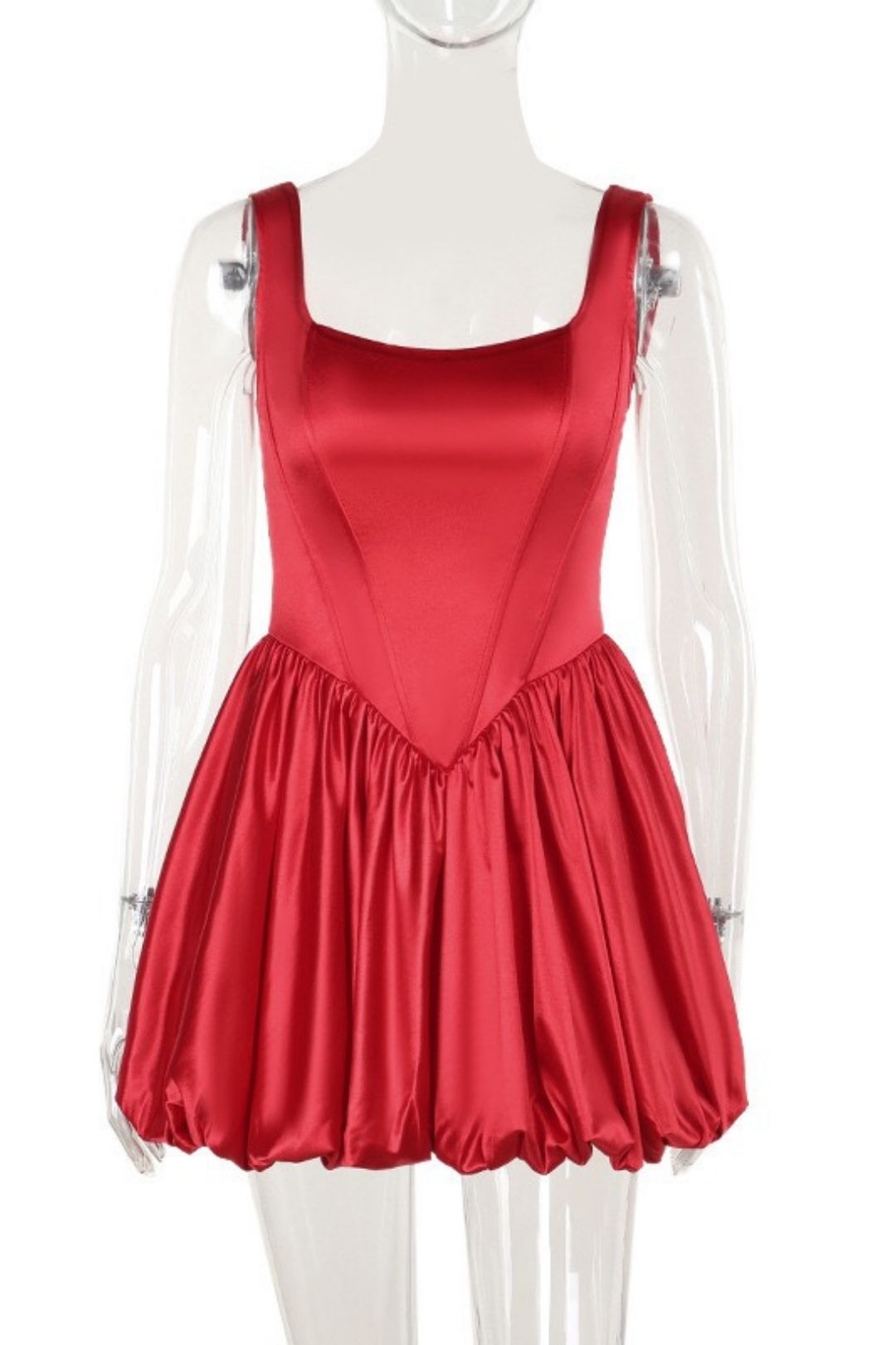 Elegant Slim Fit Waist-cinching Floral Tulle Dress