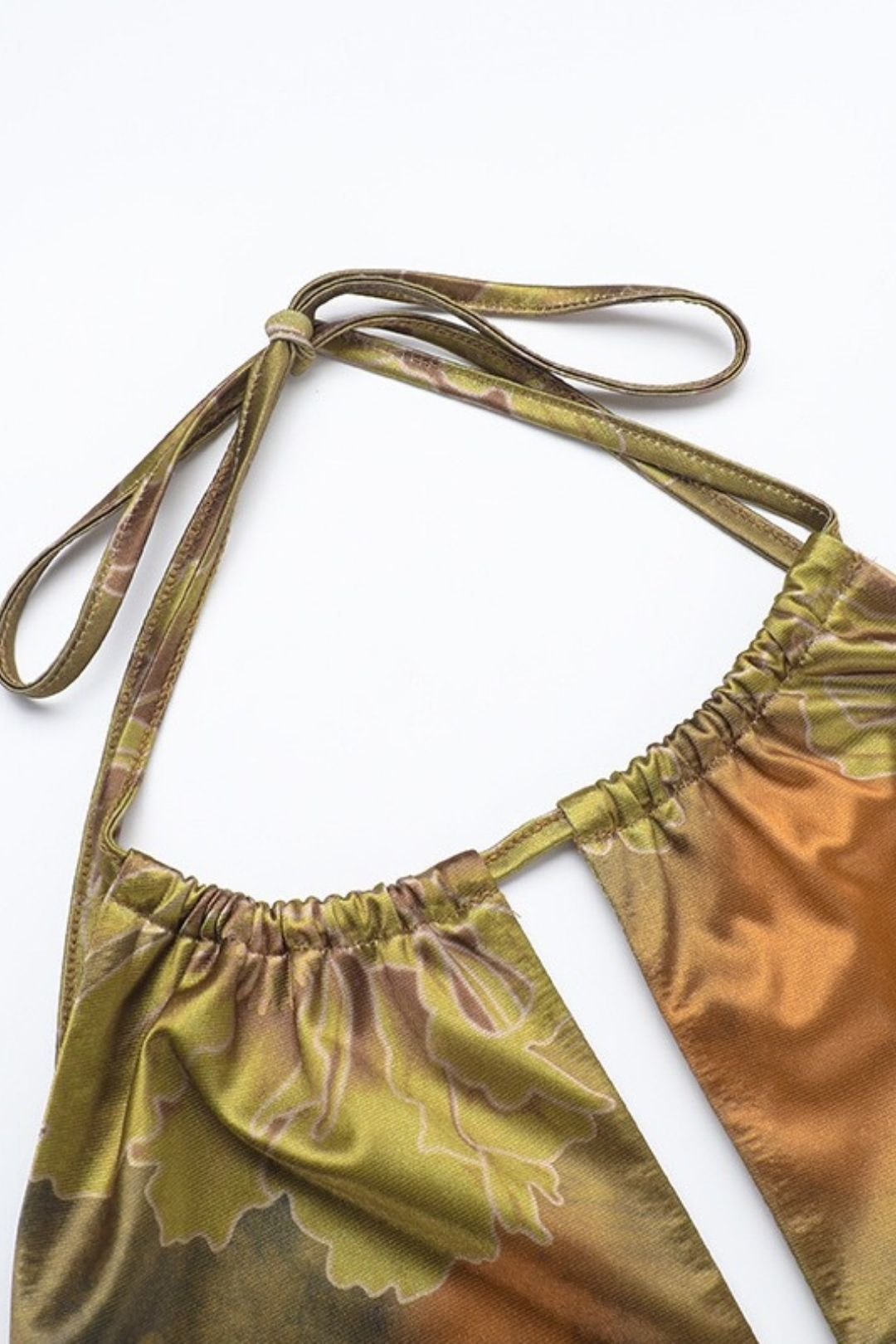 Sexy Backless Floral Print Halter Neck Dress