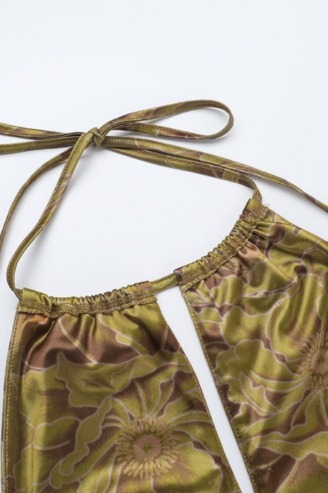 Sexy Backless Floral Print Halter Neck Dress