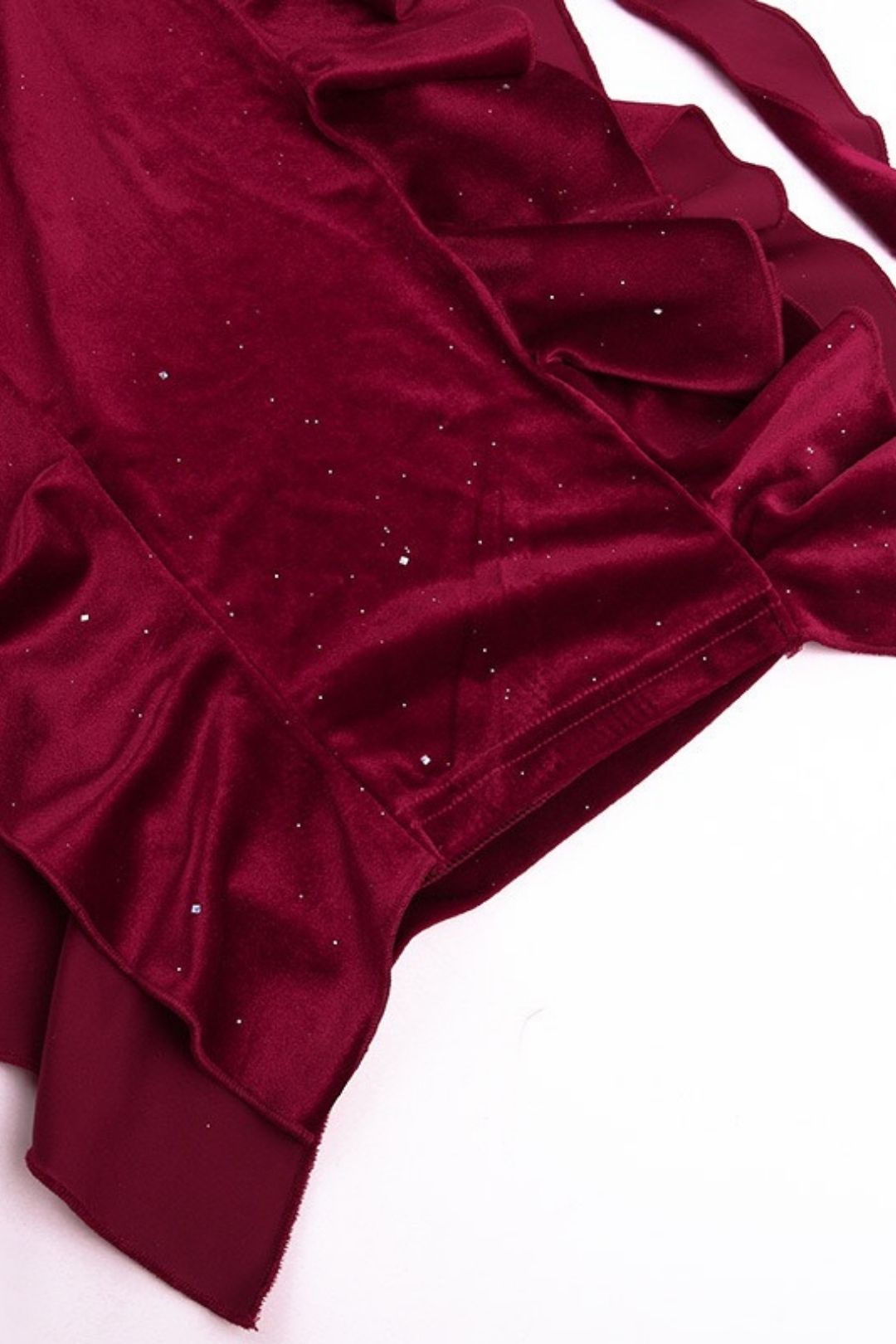 Slip Dress With Flowy Ribbon And Sleeves - Unique Design Dress