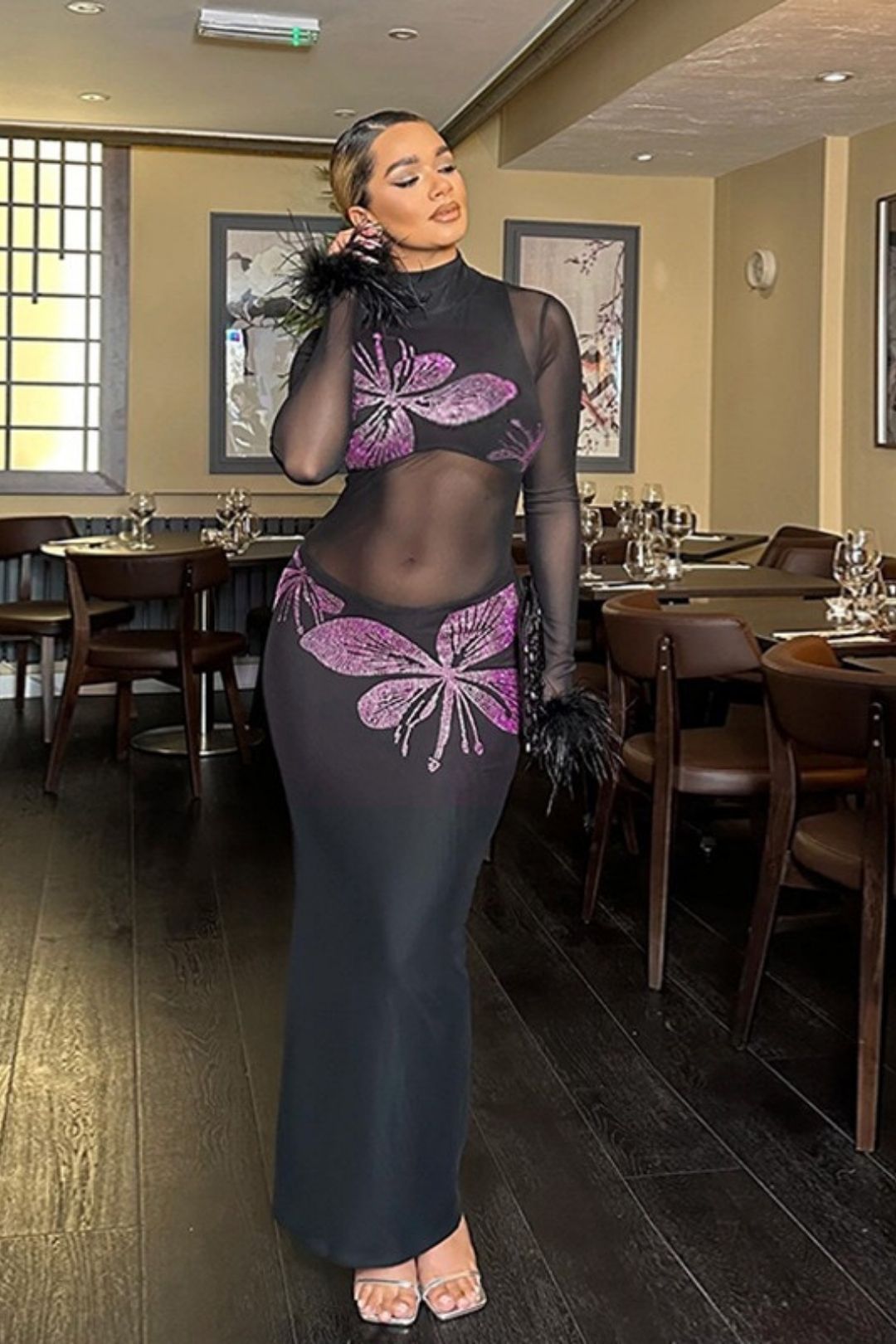 Sexy See-through Bodycon Long Skirt