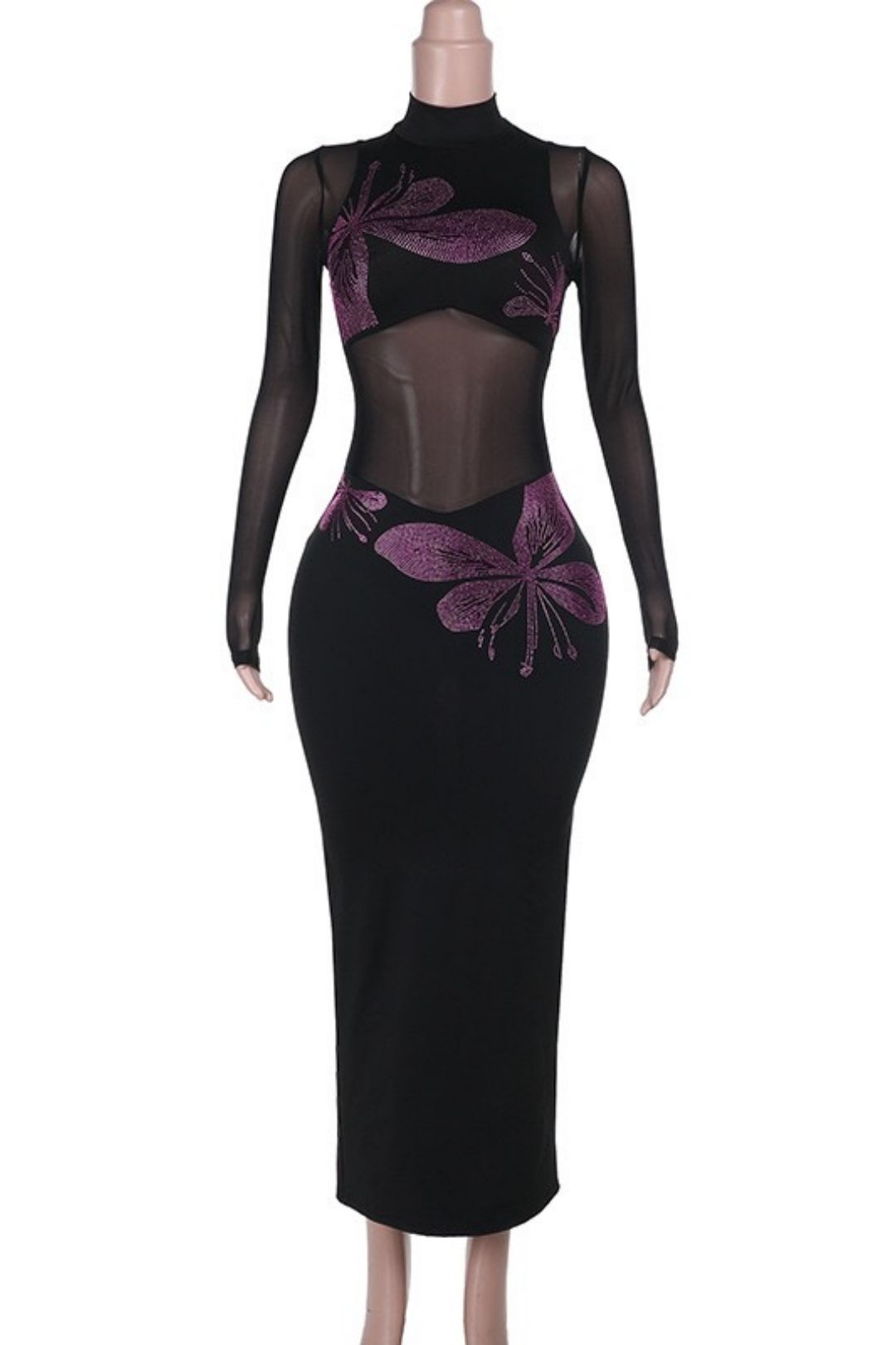 Sexy See-through Bodycon Long Skirt