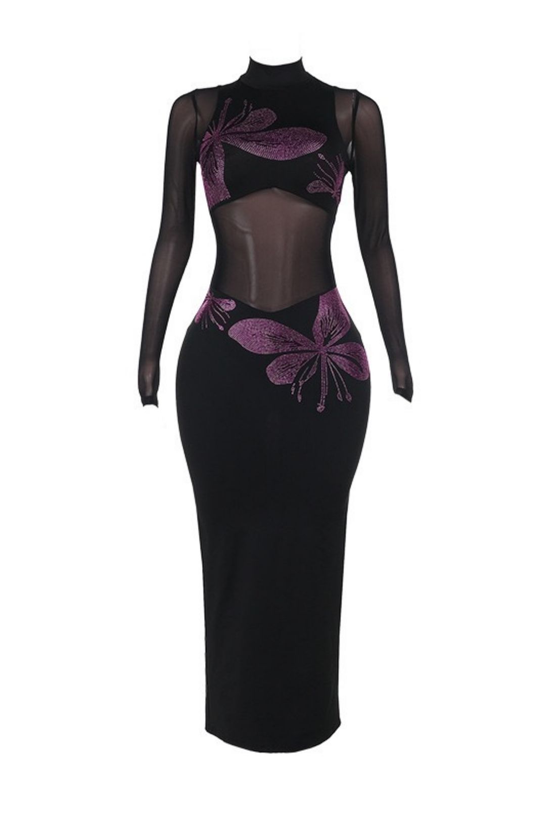 Sexy See-through Bodycon Long Skirt