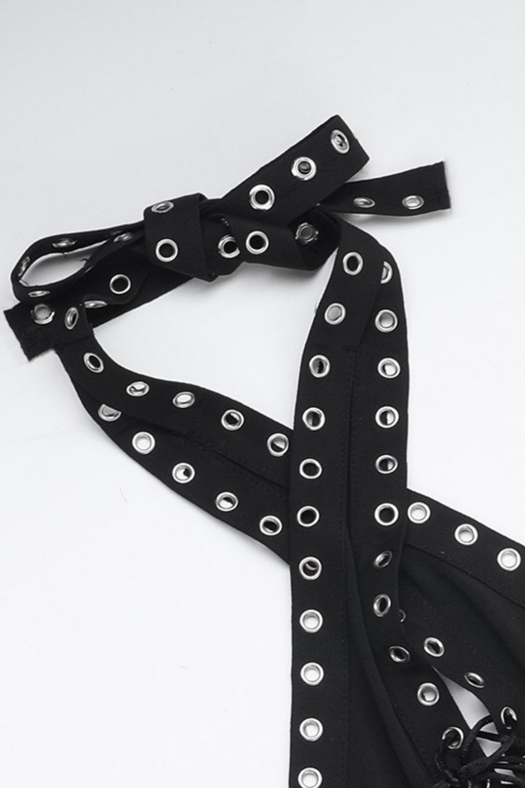 Elegant Slim Fit Eyelet Strappy Sexy Jumpsuit