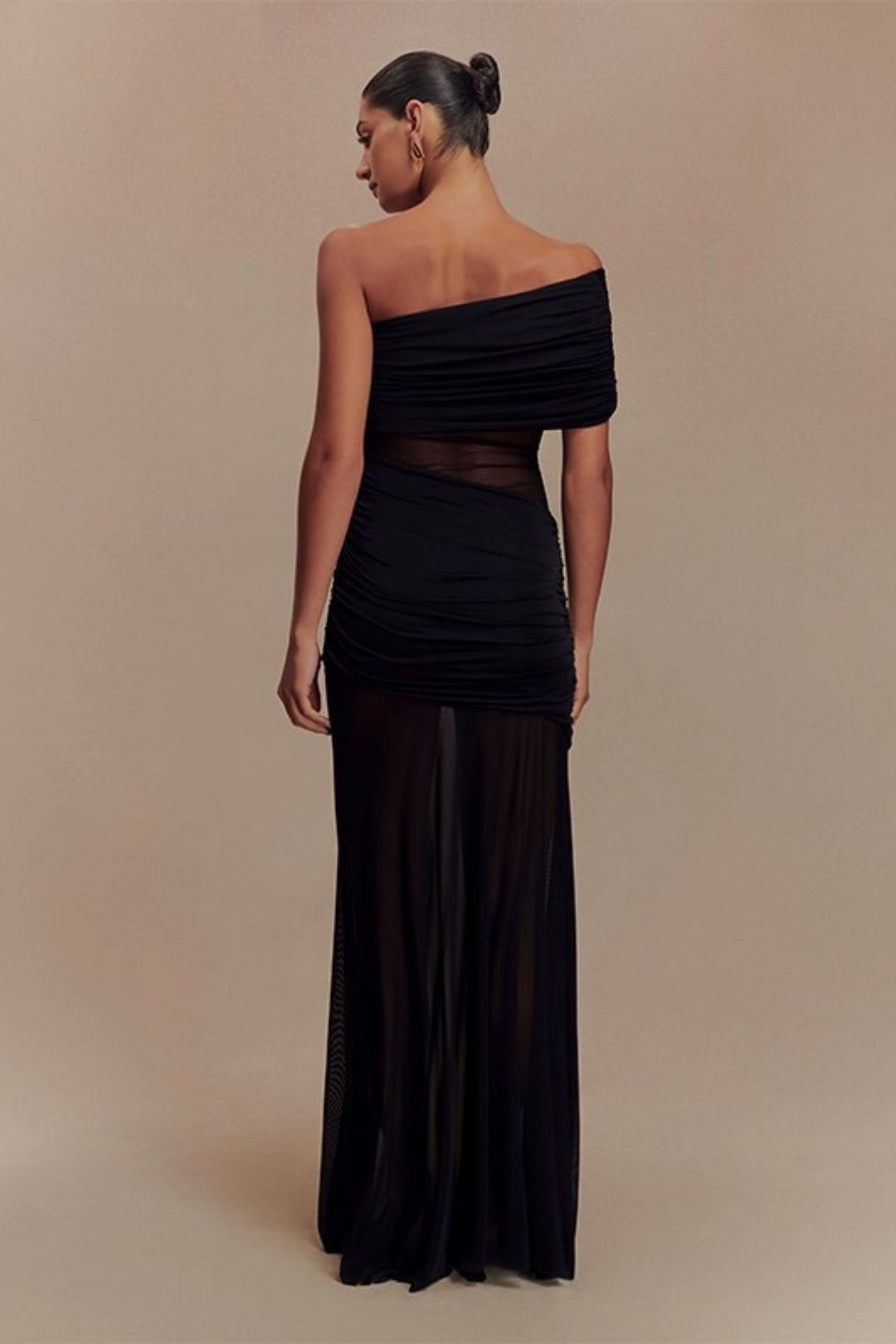 Sexy Long Patchwork Strapless Dress