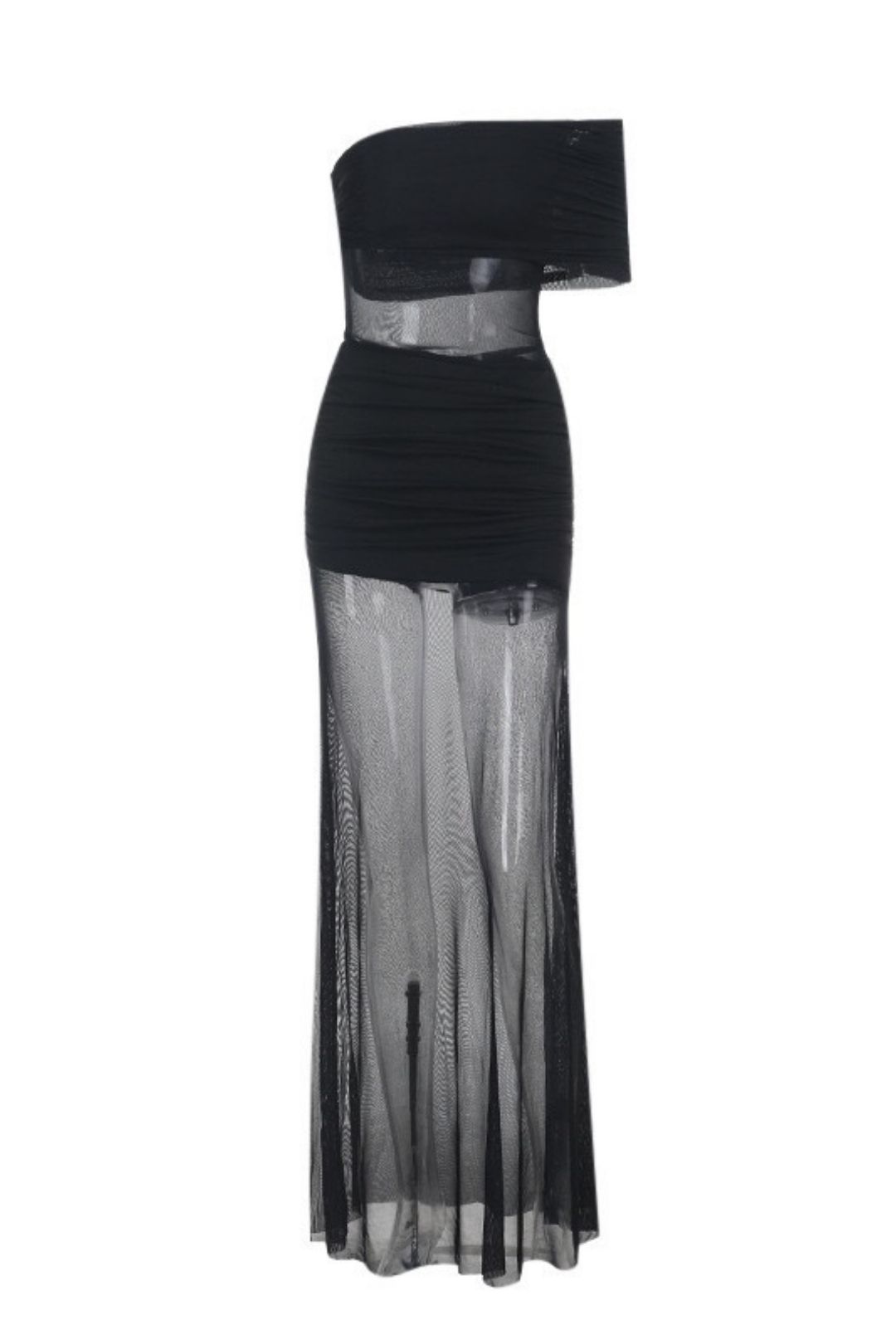 Sexy Long Patchwork Strapless Dress