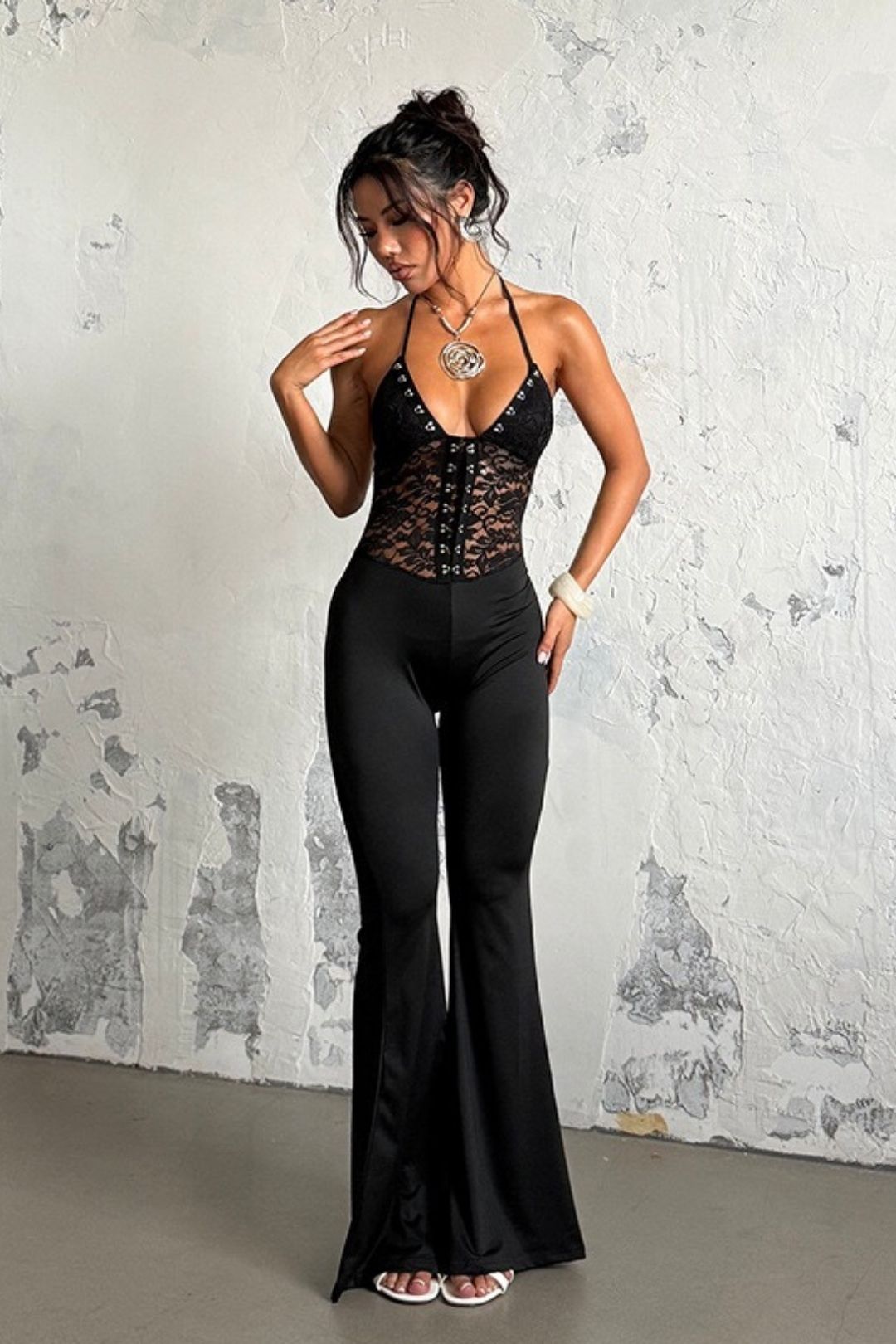 Sexy Lace Slim Suspender Jumpsuit