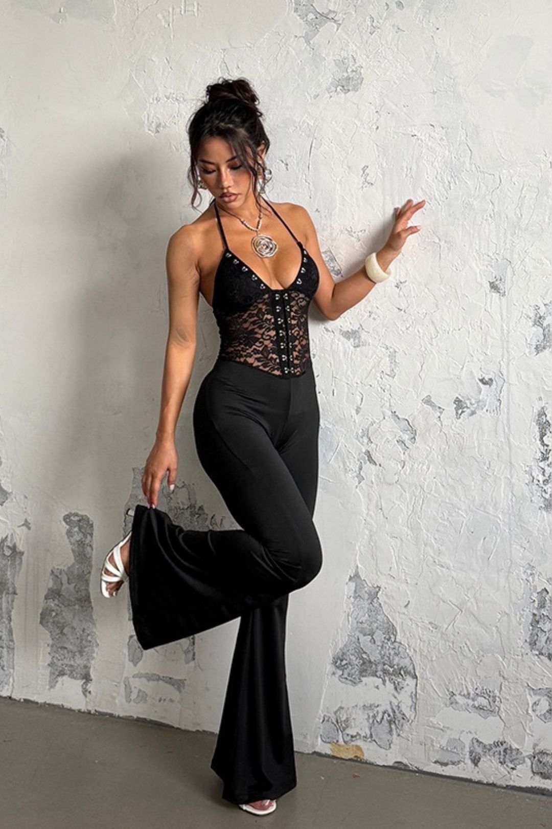 Sexy Lace Slim Suspender Jumpsuit