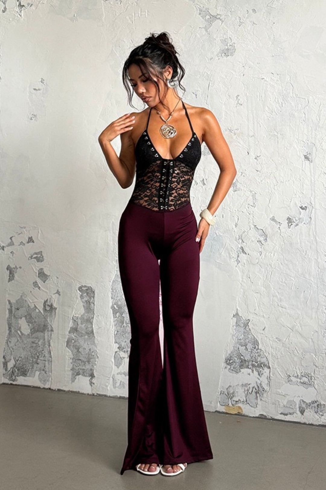 Sexy Lace Slim Suspender Jumpsuit