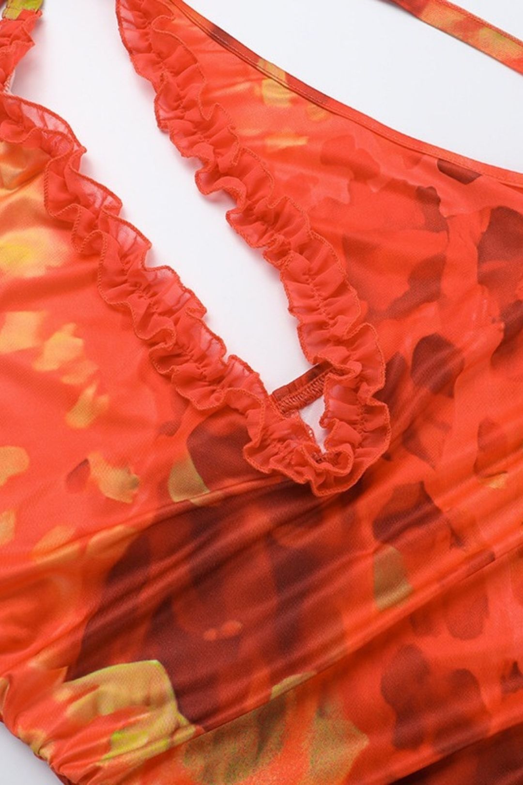 Sexy Slim Printed Printed Slit Holiday Dress