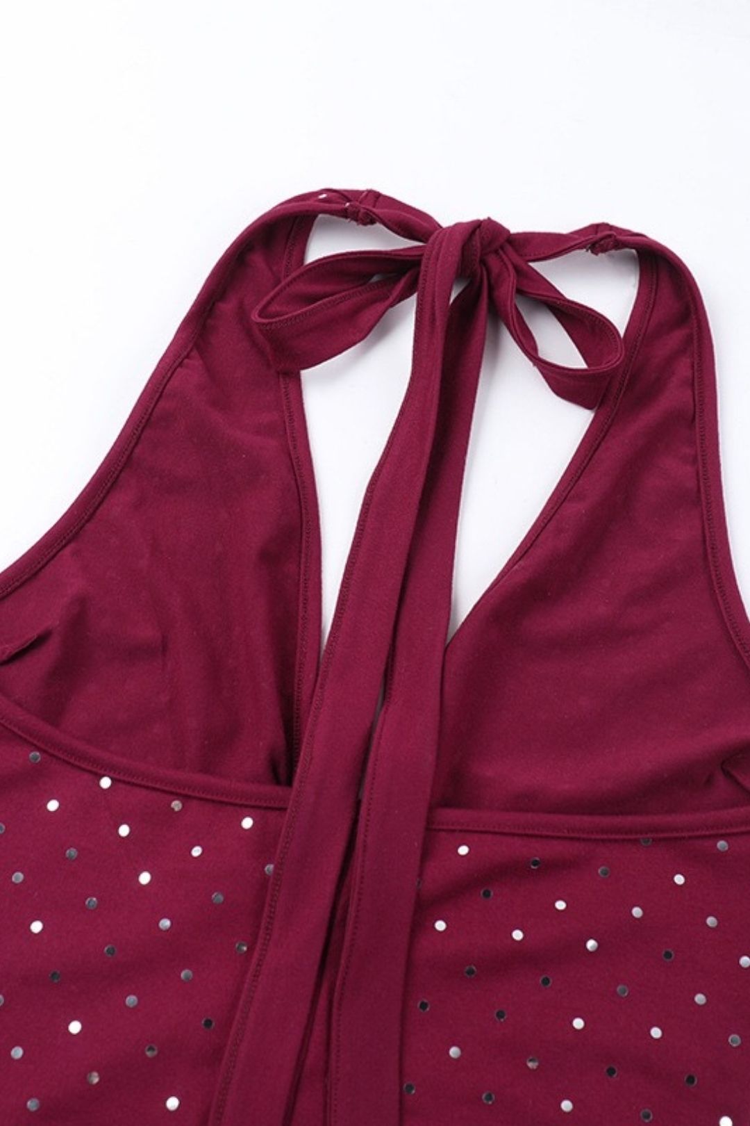 Sexy Slim Fit Broken Diamond Rhinestone Deep V Jumpsuit