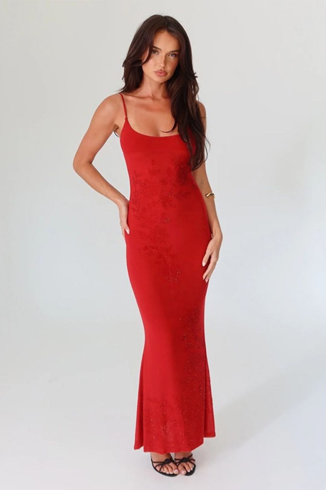 Sexy Long Skirt, Ladylike Temperament, Elegant Slim Fit, Hot Diamond Suspender Dress