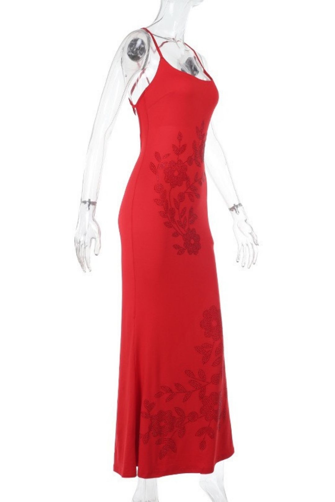 Sexy Long Skirt, Ladylike Temperament, Elegant Slim Fit, Hot Diamond Suspender Dress