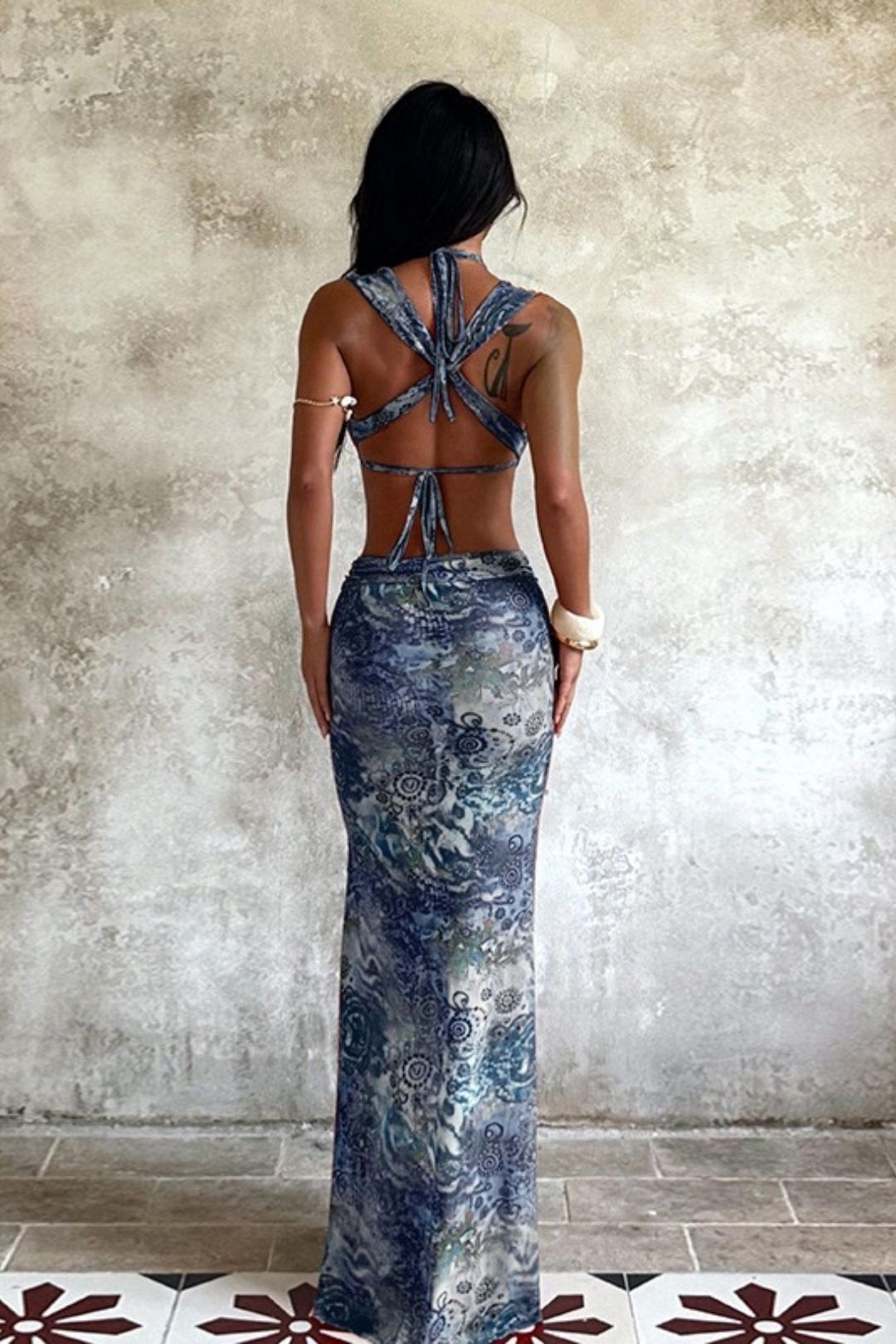 Sexy V-neck Halter Strap Beach Long Dress
