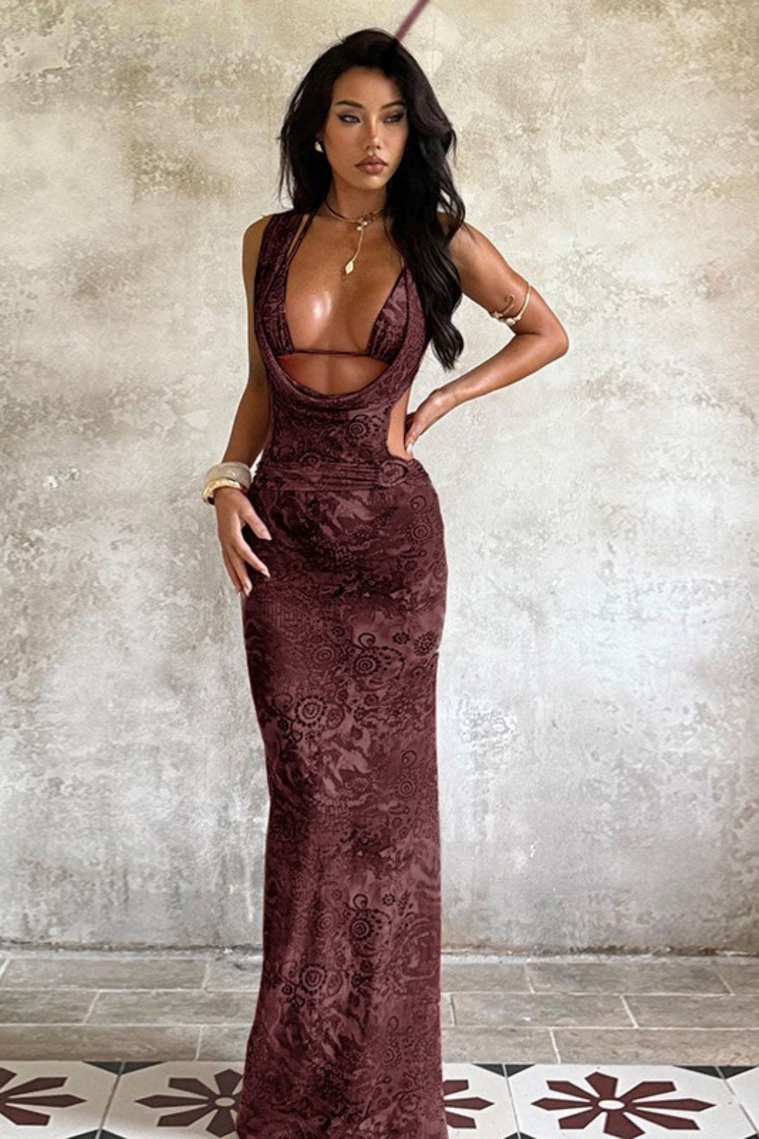 Sexy V-neck Halter Strap Beach Long Dress