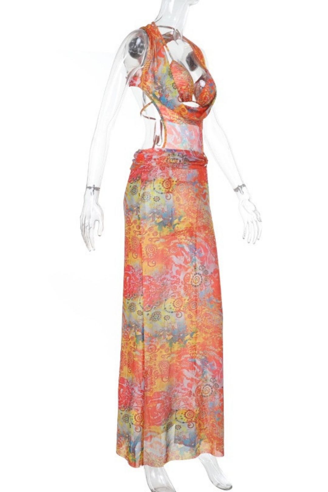 Sexy V-neck Halter Strap Beach Long Dress